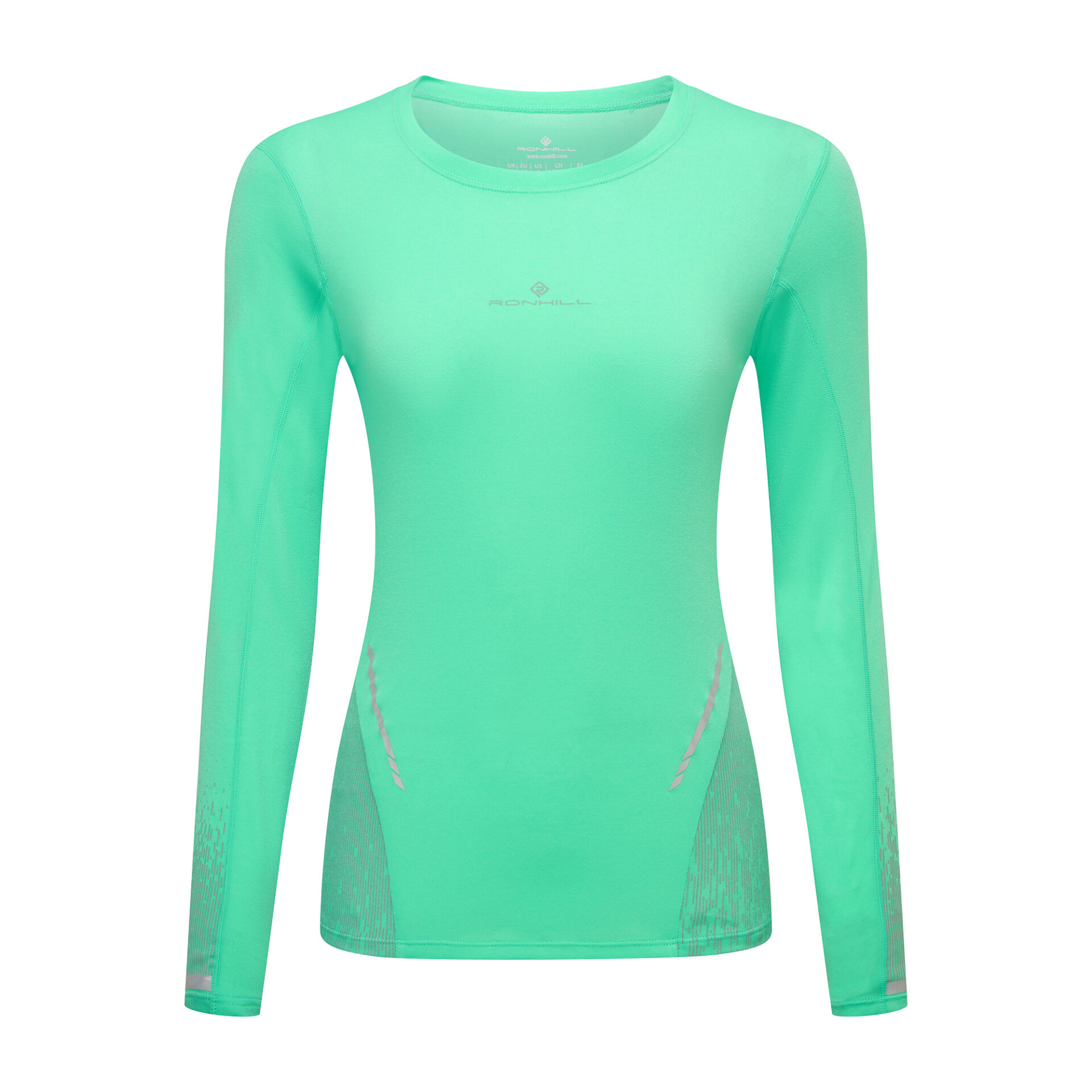 Ronhill Women's Tech Reflect L/S Tee - Florida Marl/Reflect - Image 4