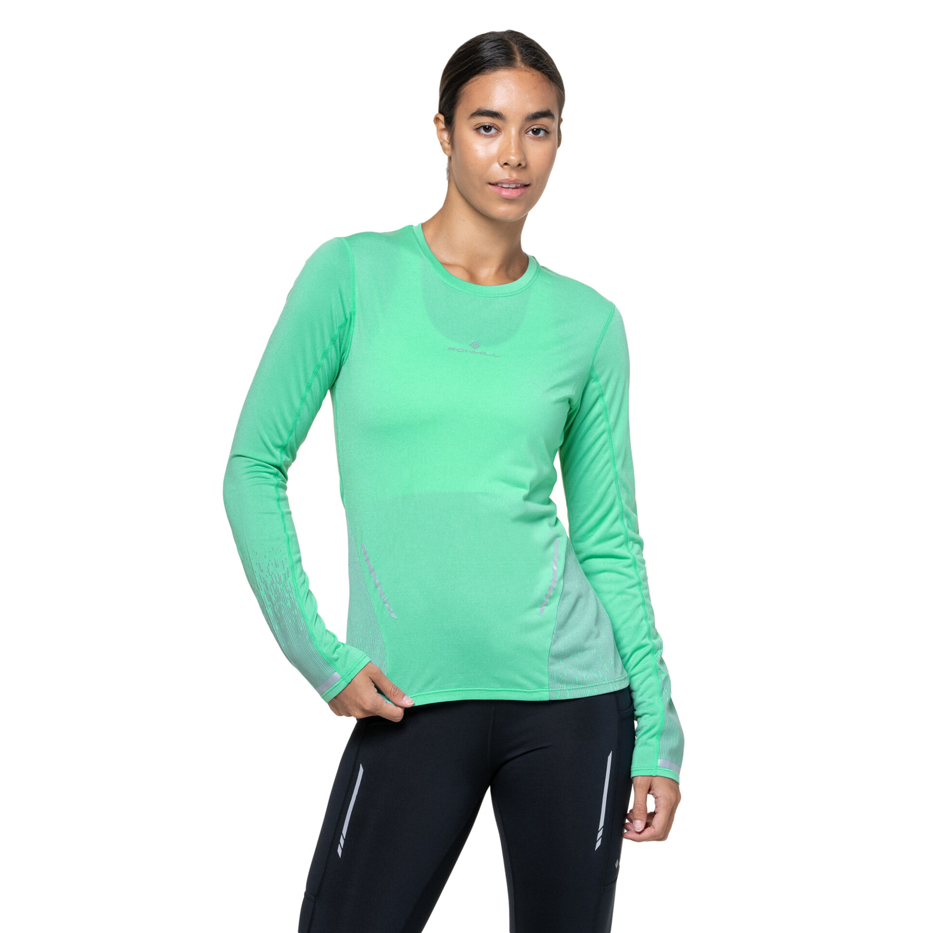 Ronhill Women's Tech Reflect L/S Tee - Florida Marl/Reflect