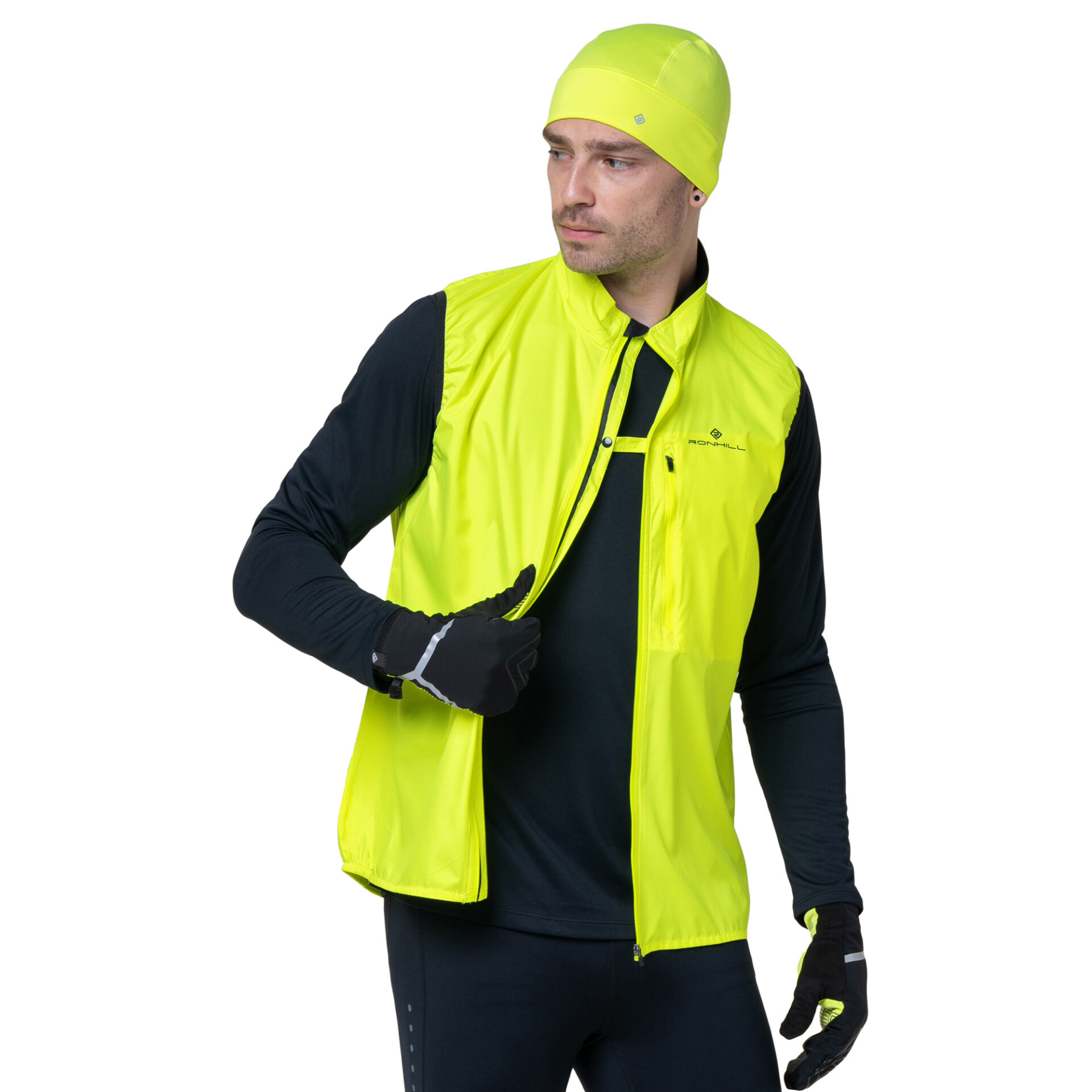 Ronhill Men's Core Gilet - Fluo Yellow/Black - Image 2