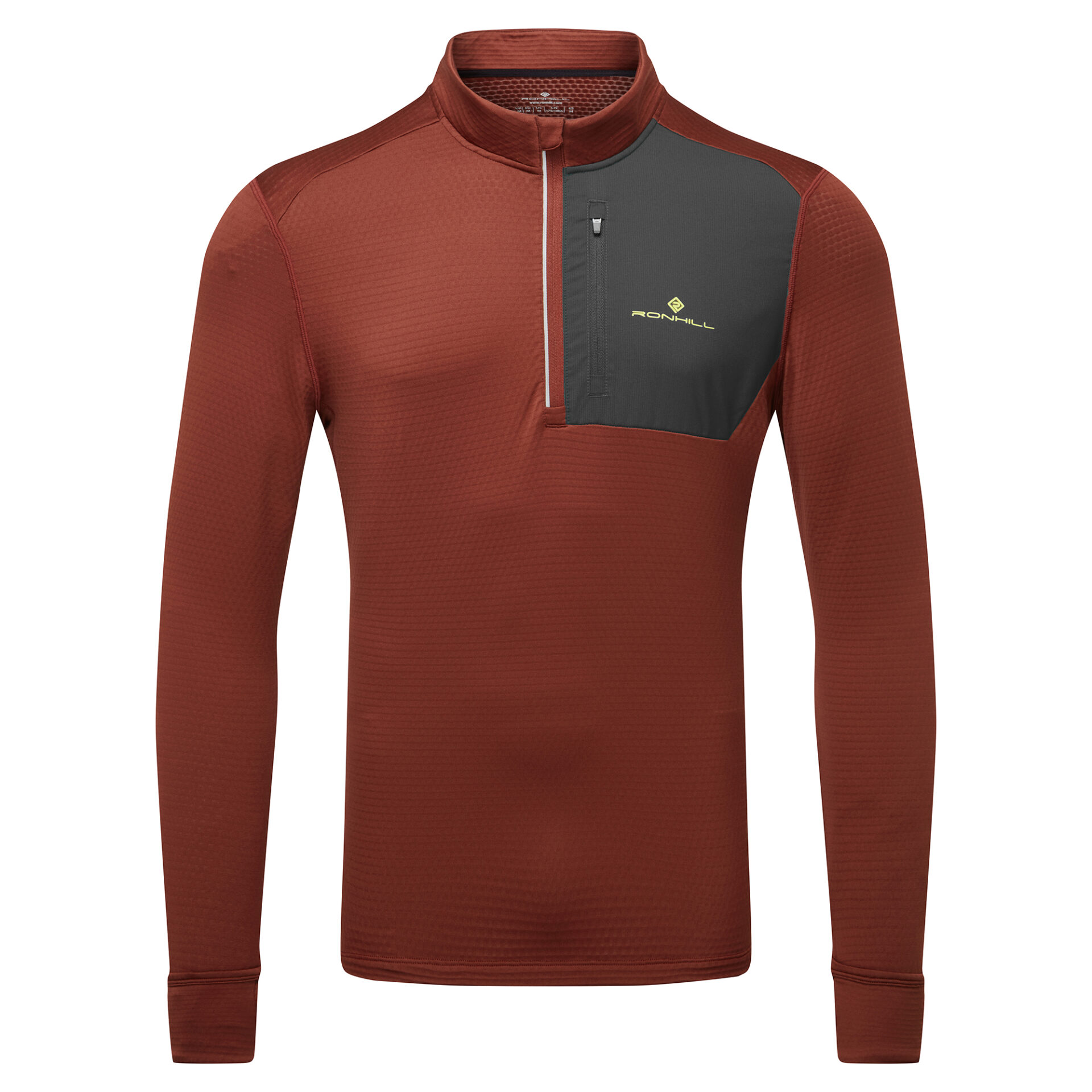 Ronhill Men's Tech Winter 1/2 Zip - Chestnut/Oxide - Image 4