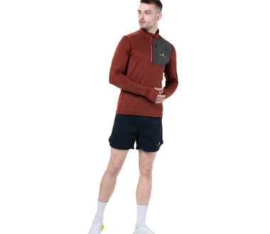 Ronhill Men's Tech Winter 1/2 Zip - Chestnut/Oxide