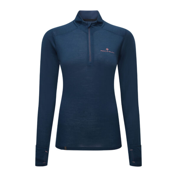 Ronhill Women's Tech Merino 1/2 Zip - Dark Navy/Dusty Tulip - Image 5