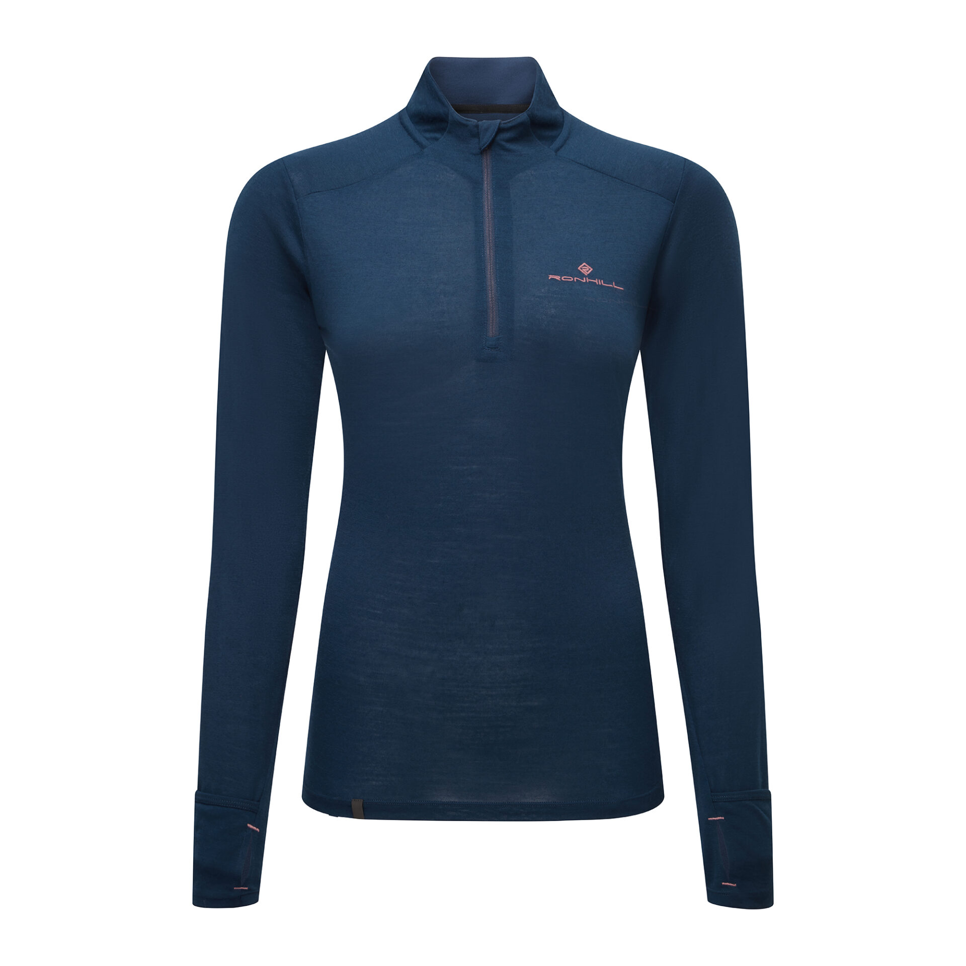 Ronhill Women's Tech Merino 1/2 Zip - Dark Navy/Dusty Tulip - Image 5