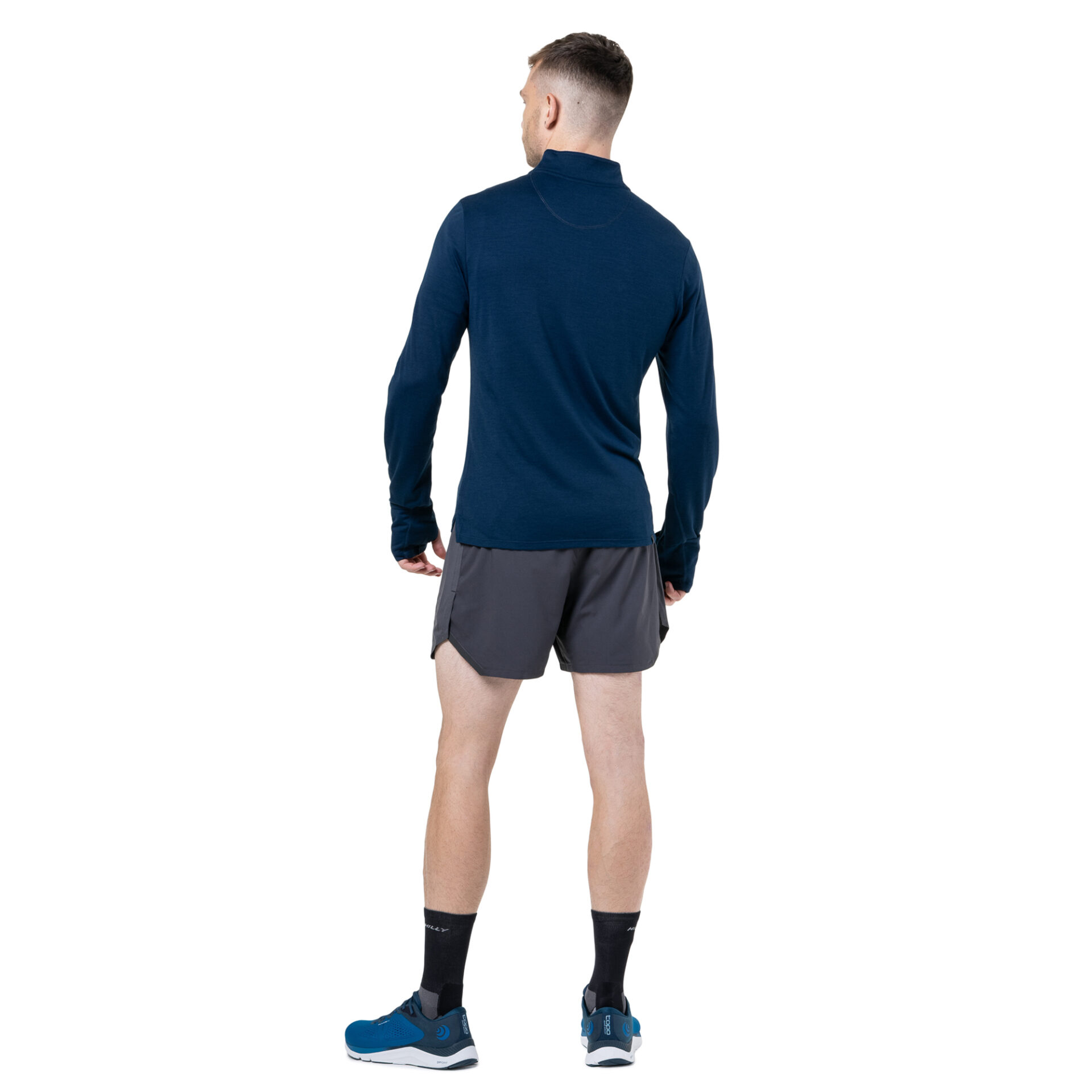 Ronhill Men's Tech Merino 1/2 Zip - Dark Navy/Oxide - Image 2