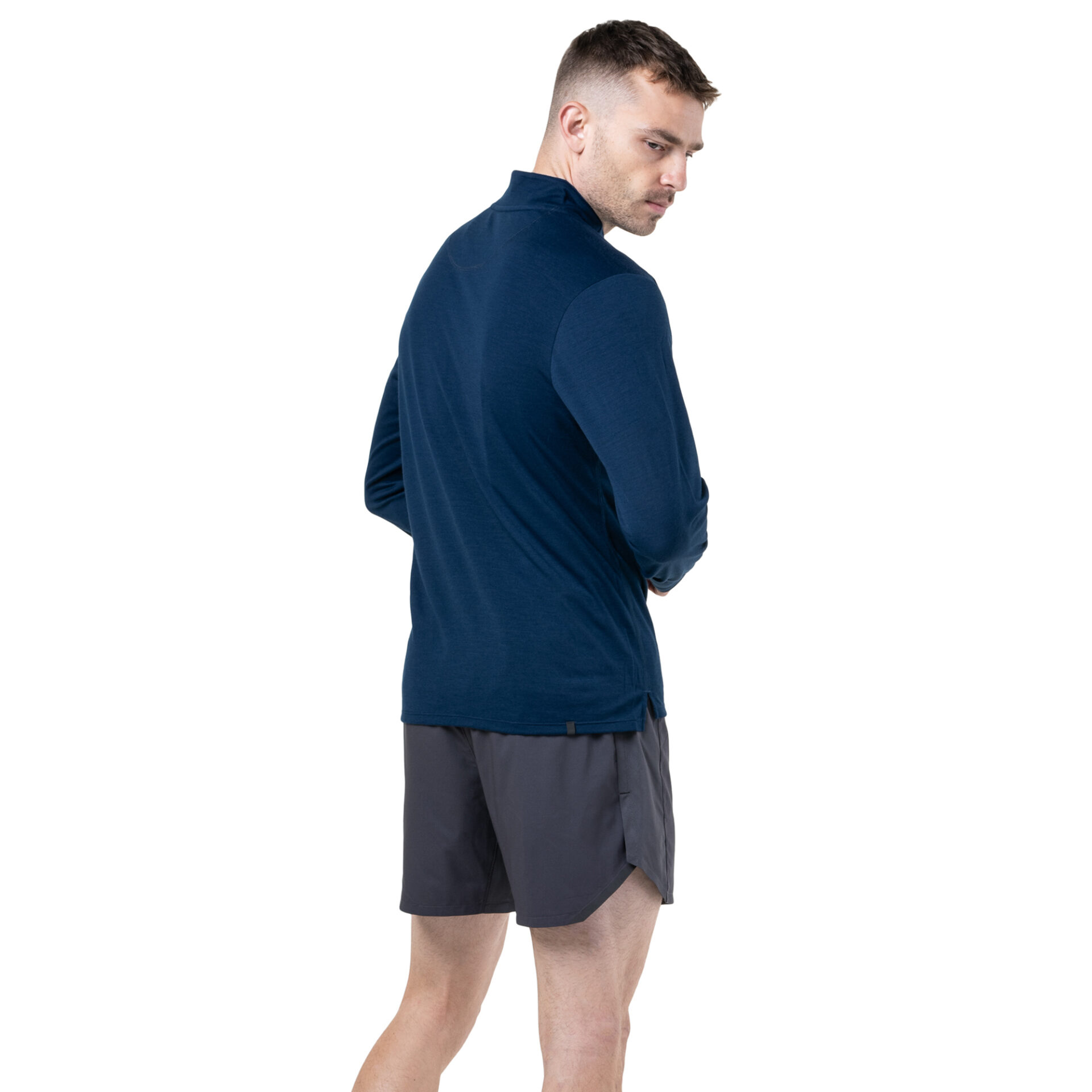 Ronhill Men's Tech Merino 1/2 Zip - Dark Navy/Oxide - Image 3