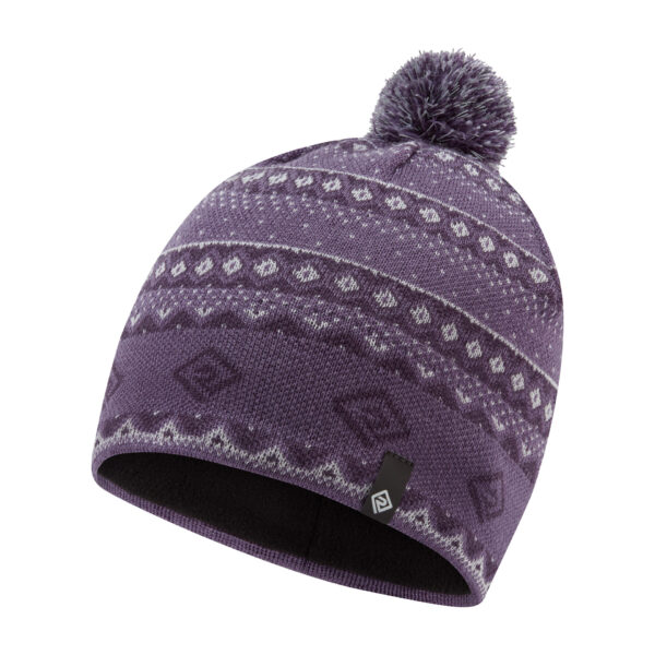 Ronhill Winter Bobble Hat - Dark Iris/White