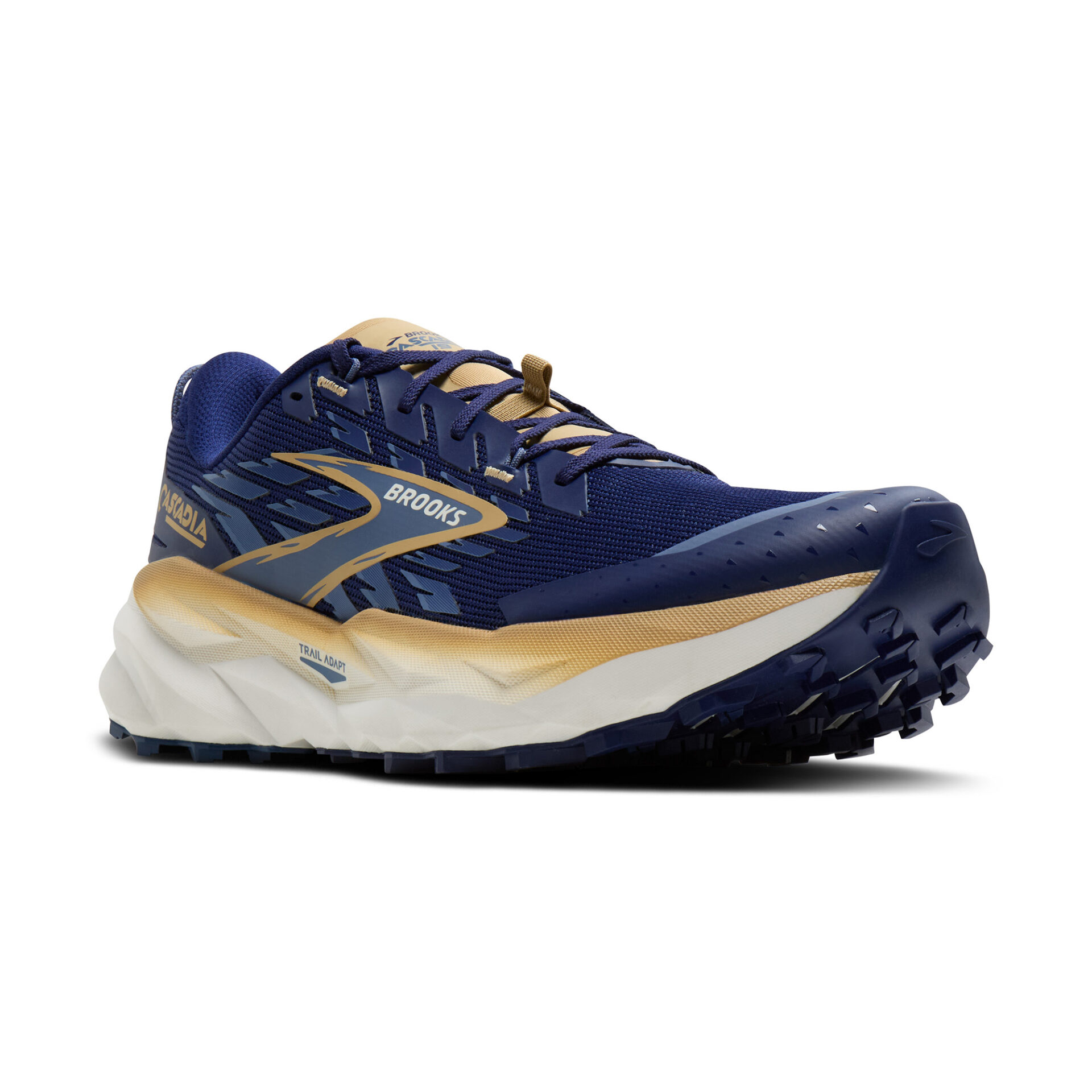 Brooks Men's Cascadia 19 - Beacon Blue/Starfish/Coconut - Image 3
