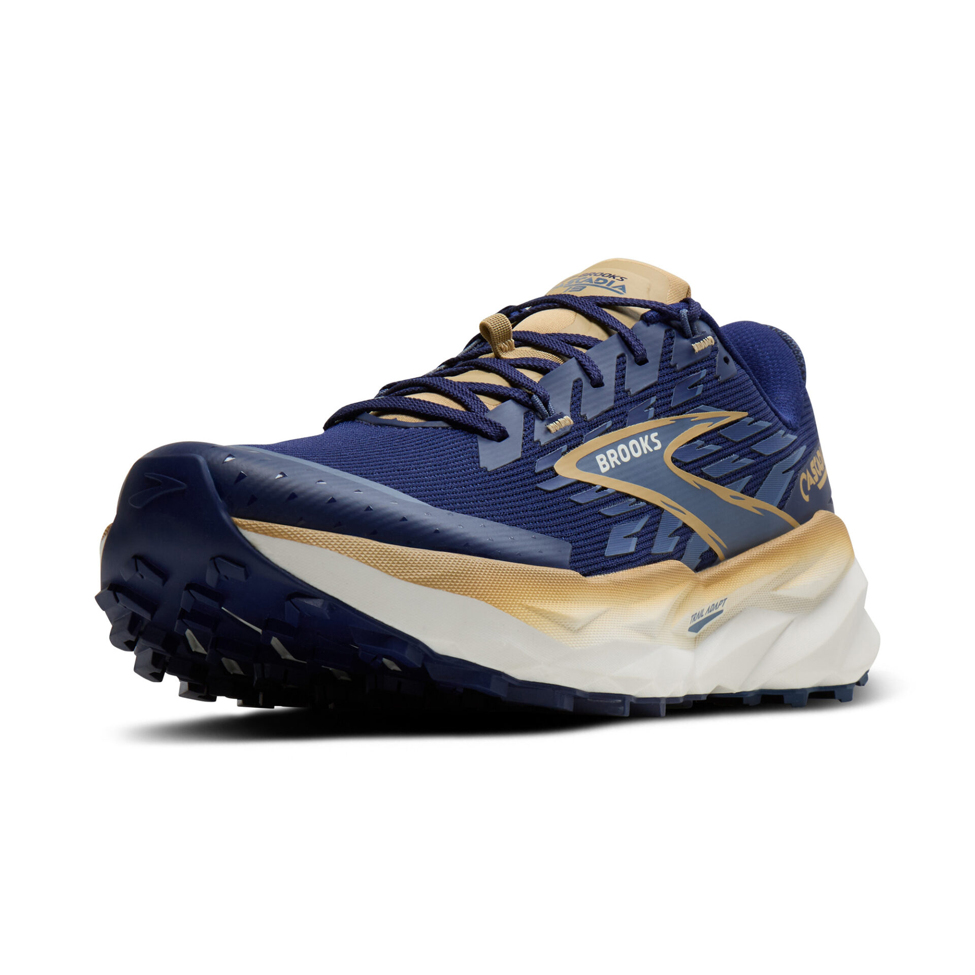 Brooks Men's Cascadia 19 - Beacon Blue/Starfish/Coconut - Image 4