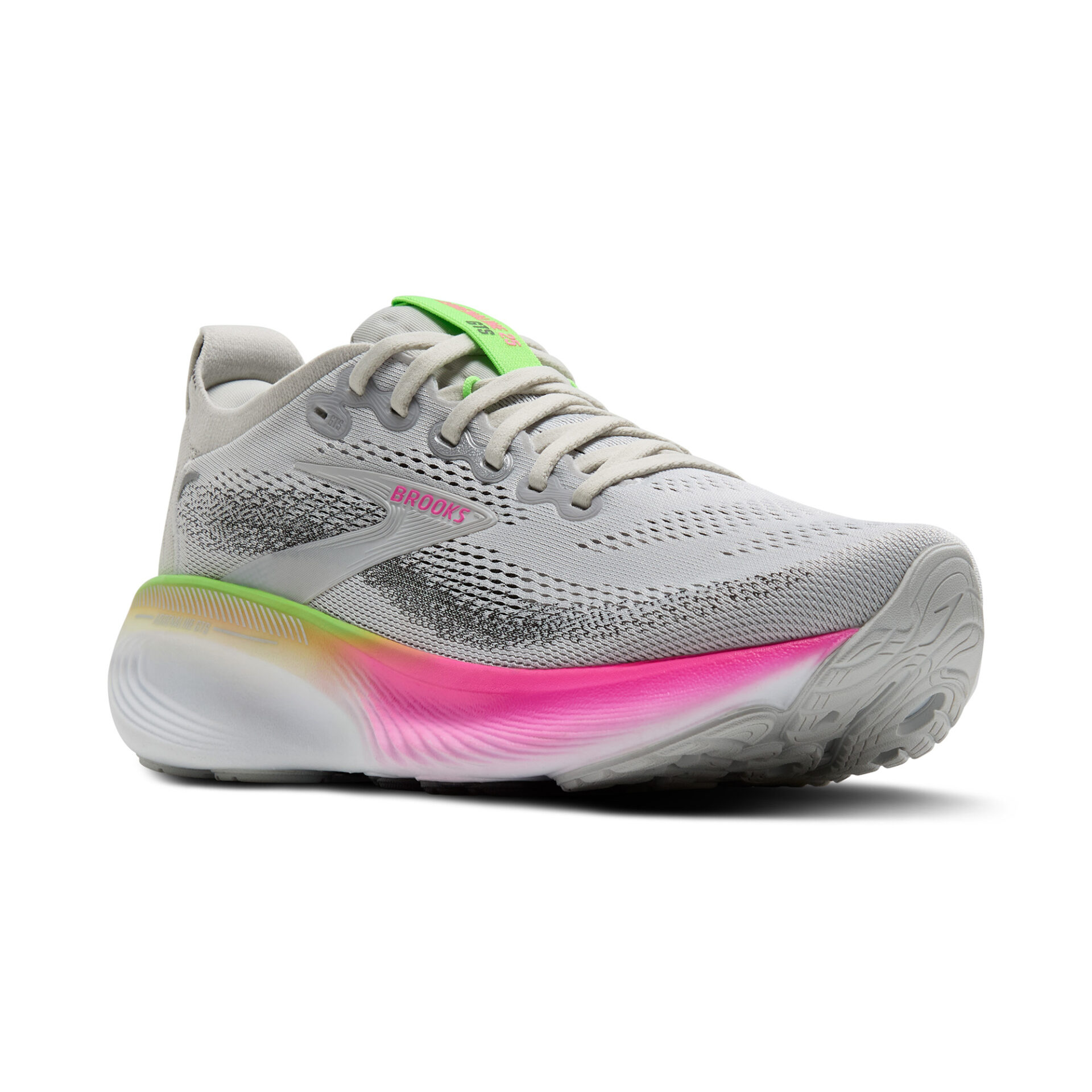 Brooks Women's Adrenaline GTS 25 - Oyster/Pink/Green - Image 3