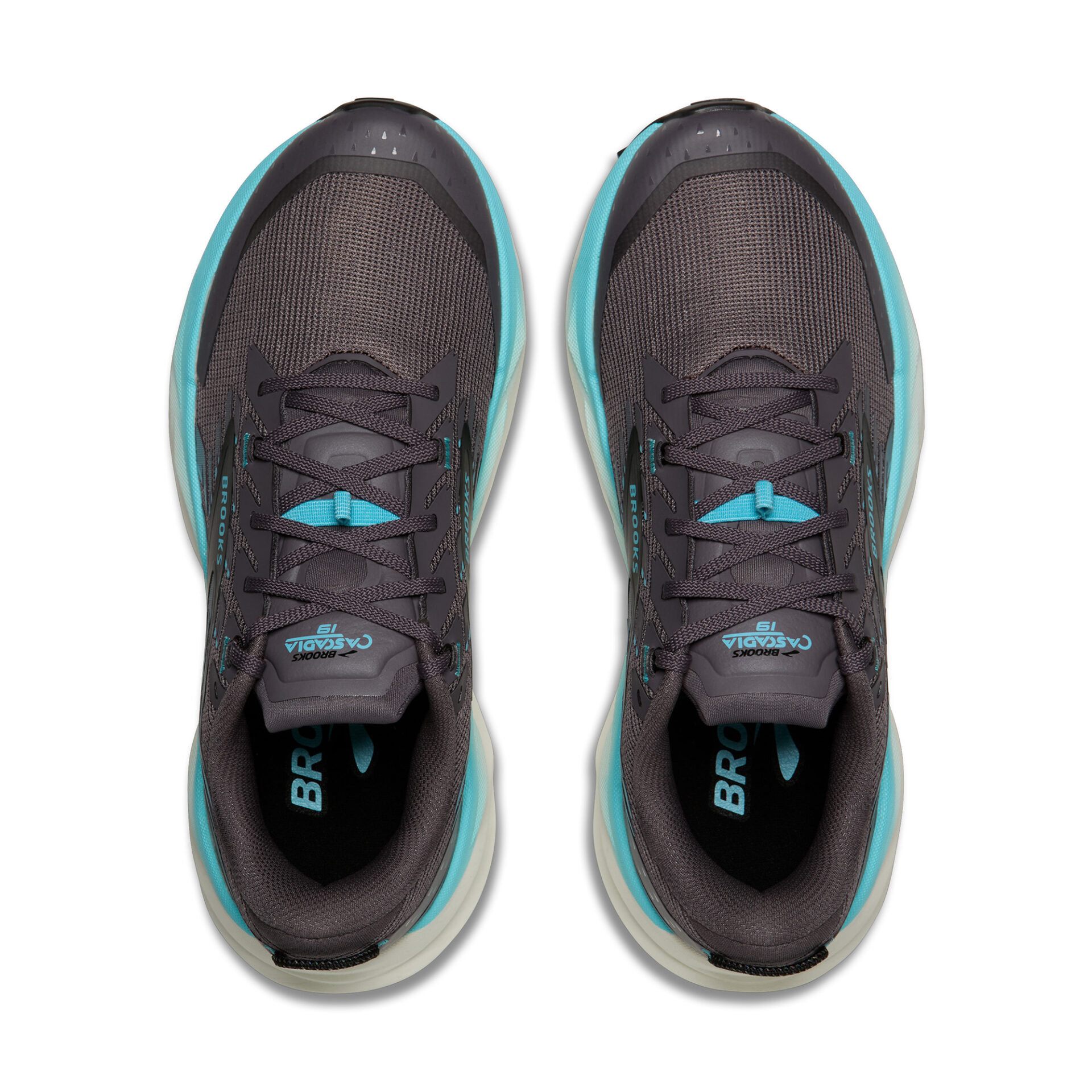 Brooks Women's Cascadia 19 - Rabbit/Black/Bluefish - Image 5