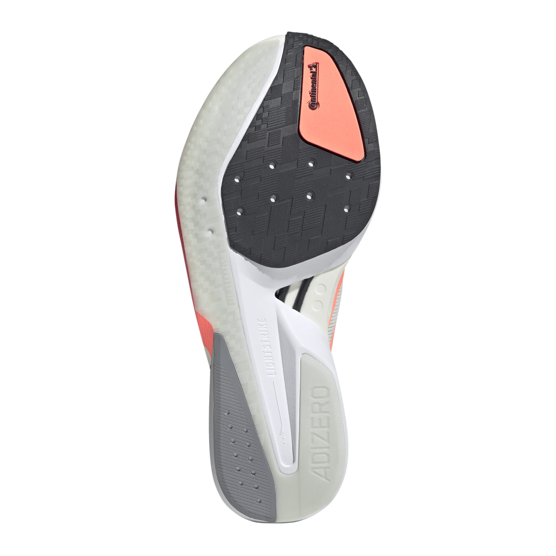 Adidas Men's Adizero Boston 13 - Off White/Lucid Orange/Grey - Image 6