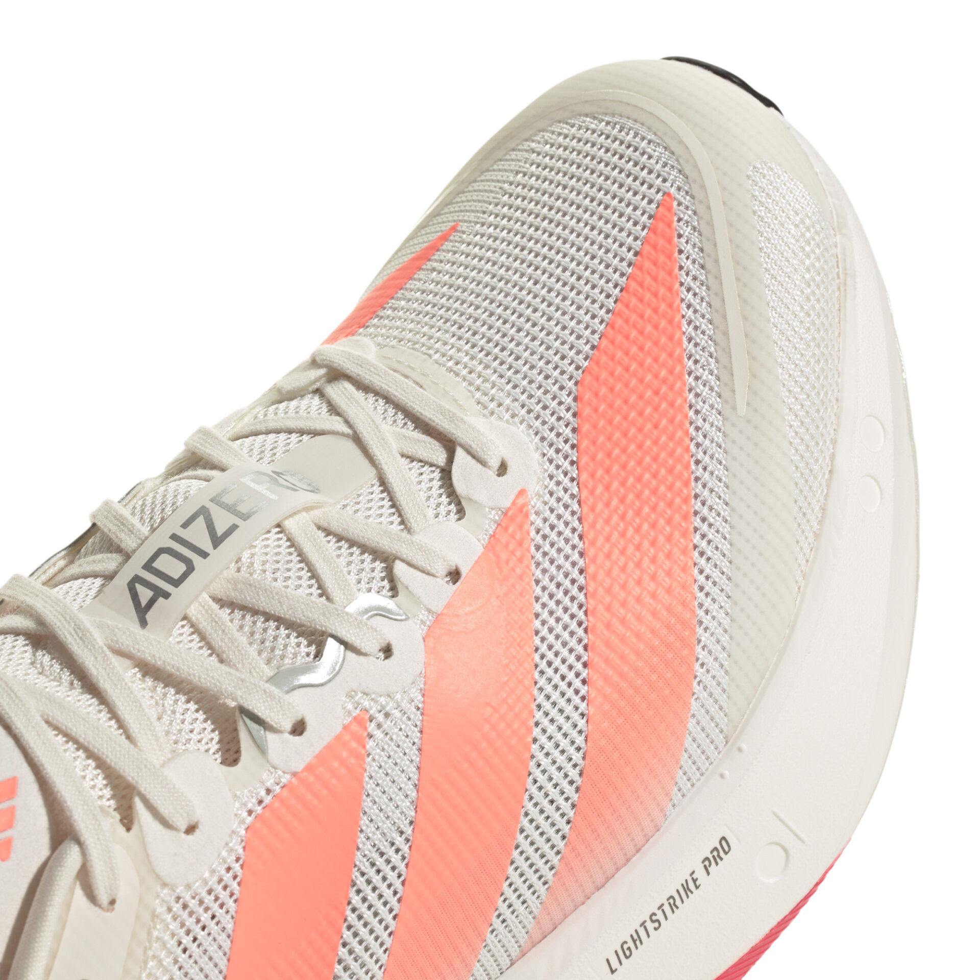 Adidas Men's Adizero Boston 13 - Off White/Lucid Orange/Grey - Image 7