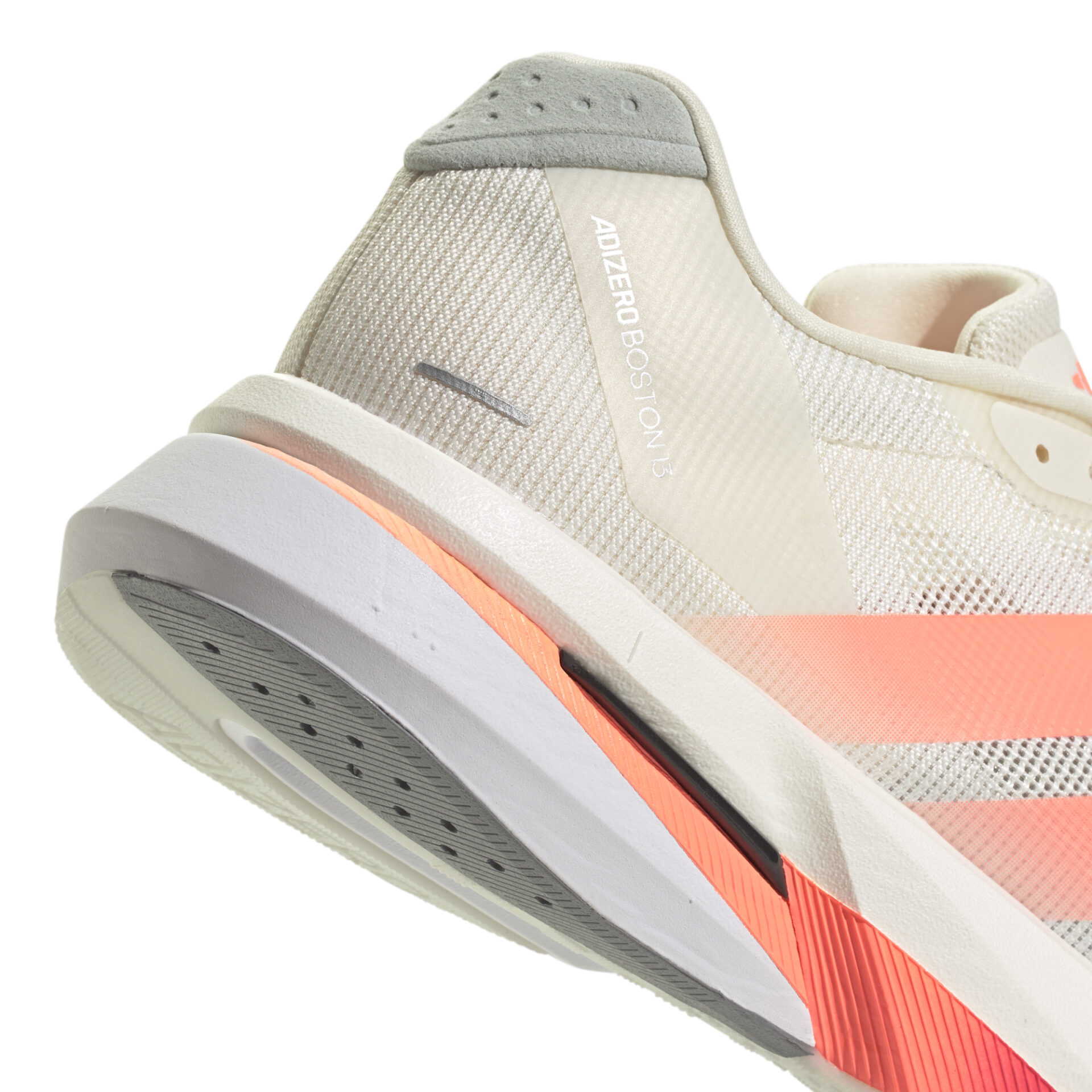 Adidas Men's Adizero Boston 13 - Off White/Lucid Orange/Grey - Image 8