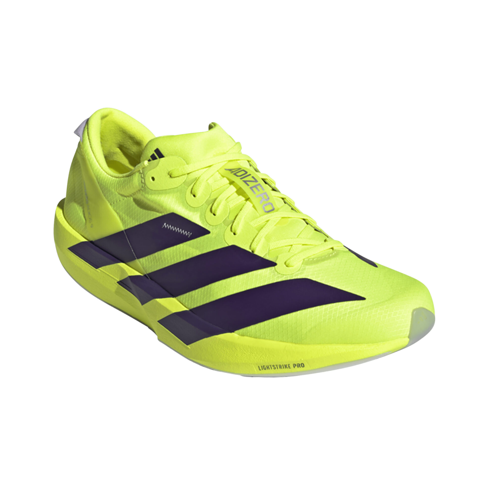 Adidas Men's Adizero Adios 9 - Solar Yellow/Aurora Plum/Powder Plum - Image 3