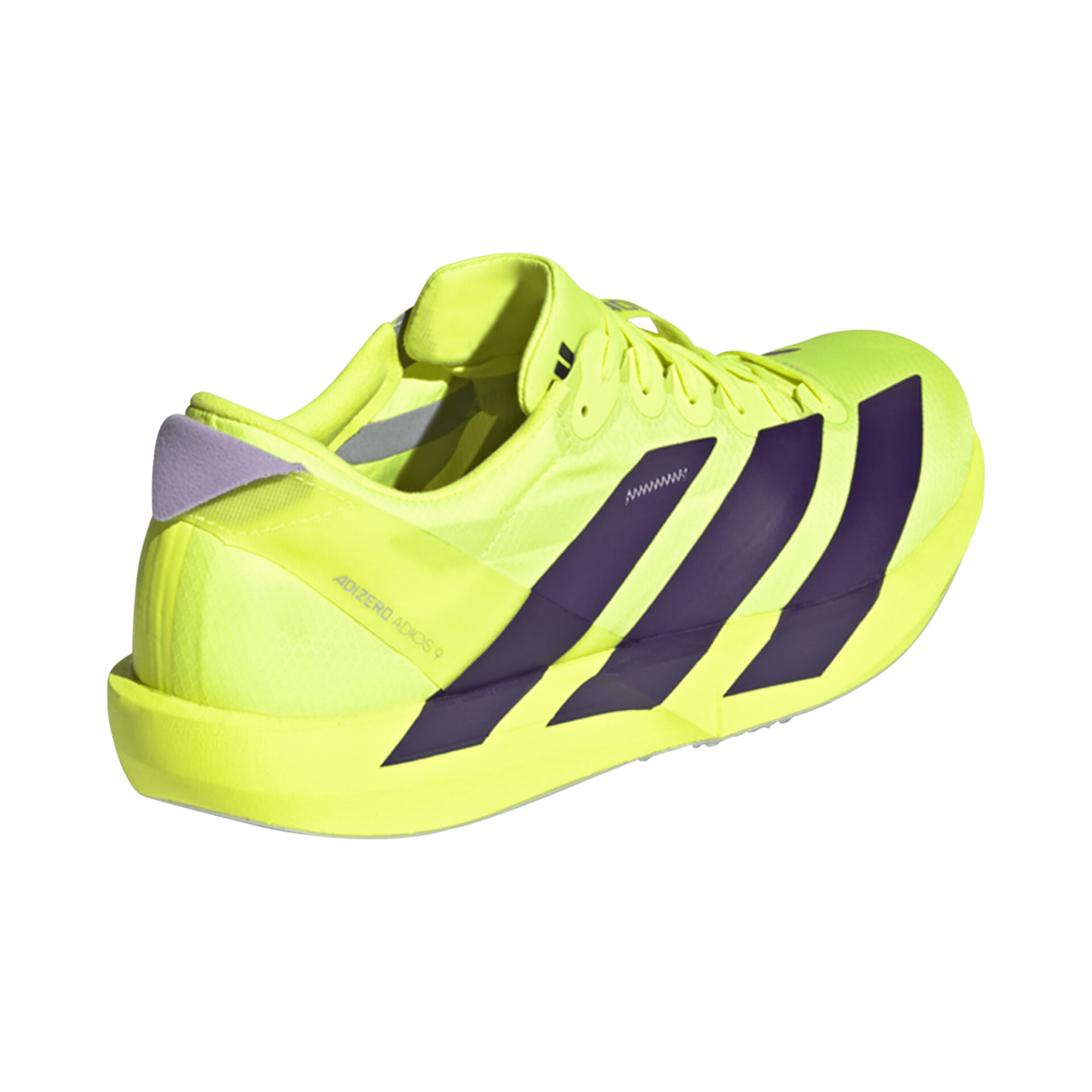 Adidas Men's Adizero Adios 9 - Solar Yellow/Aurora Plum/Powder Plum - Image 4