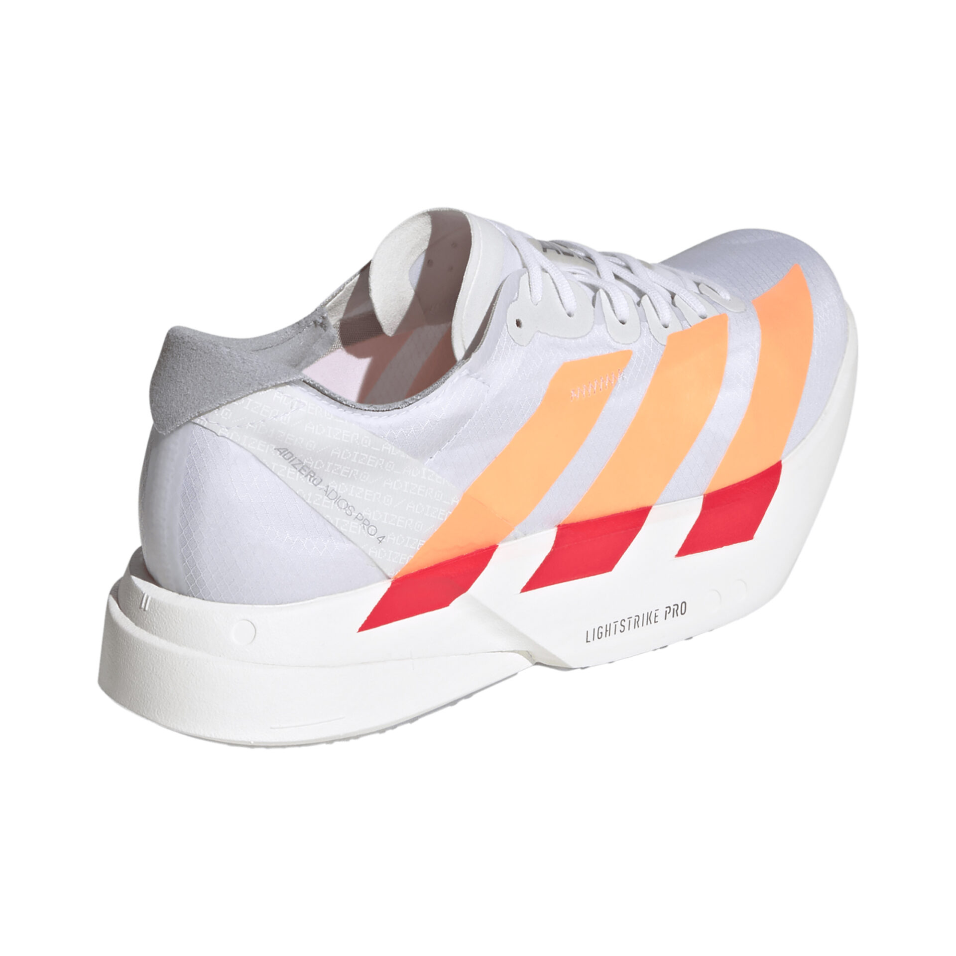 Adidas Women's Adizero Adios Pro 4 - Ftwr White/Beam Orange/Lucid Red - Image 4