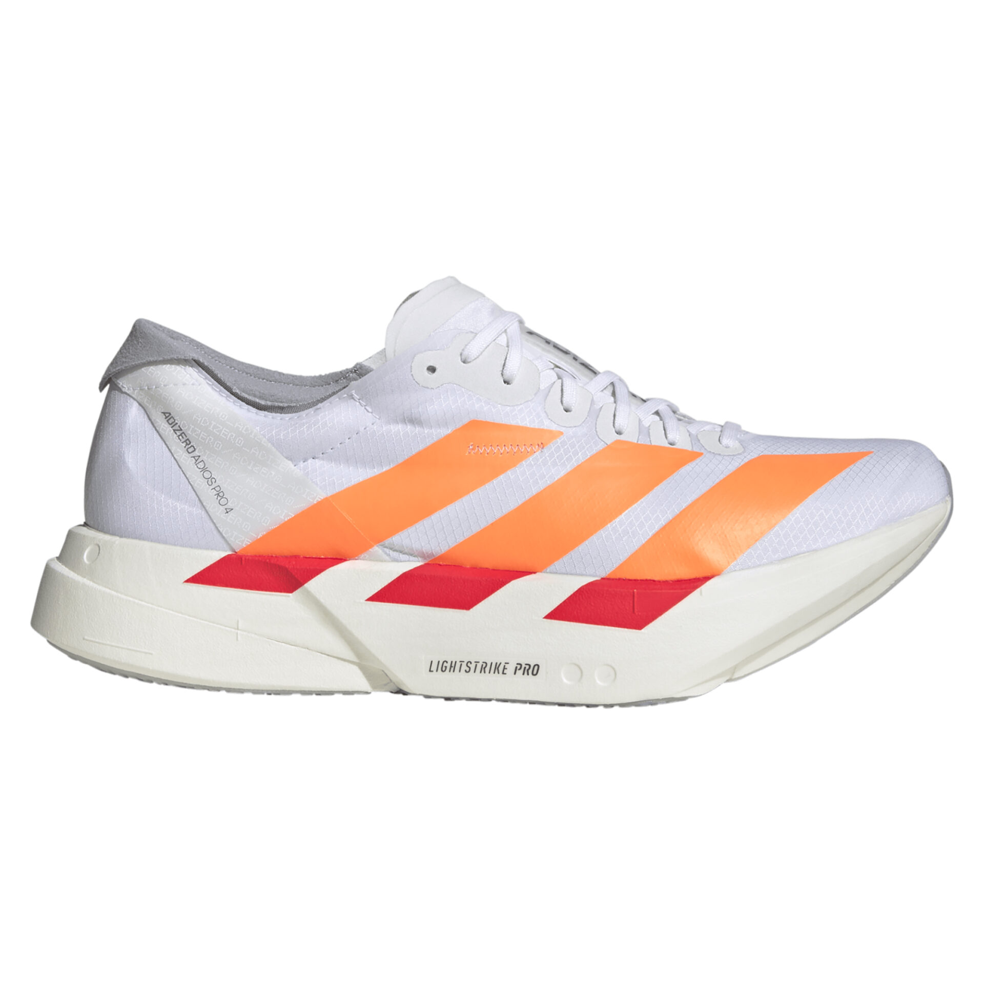 Adidas Men's Adizero Adios Pro 4 - Ftwr White/Lucid Orange/Lucid Red