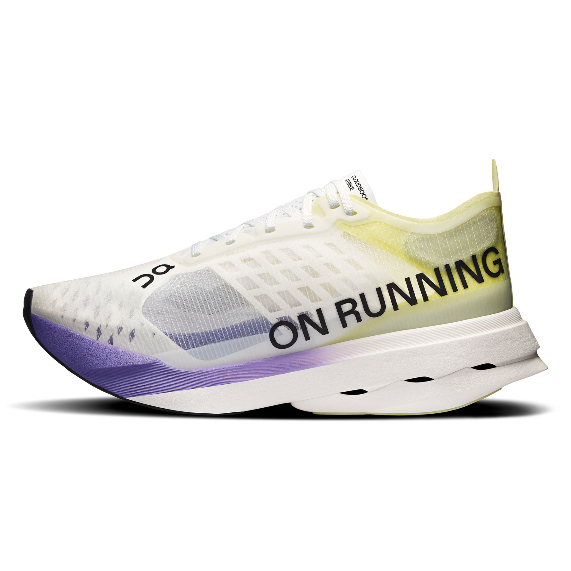 On Women's Cloudboom Strike - Juniper/Limelight - Image 2