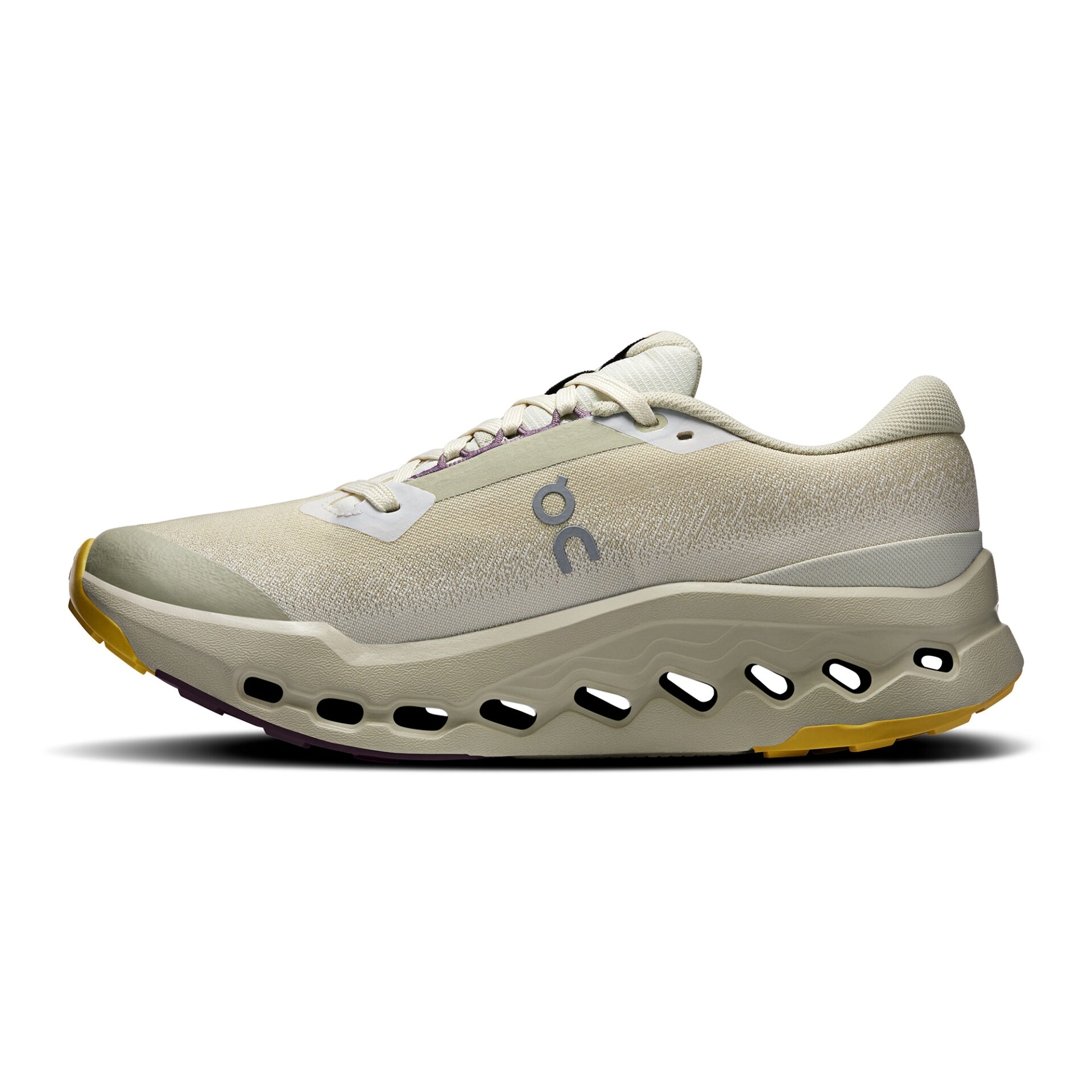 On Women's Cloudsurfer Trail 2 Waterproof - Ghost/Chalk - Image 2