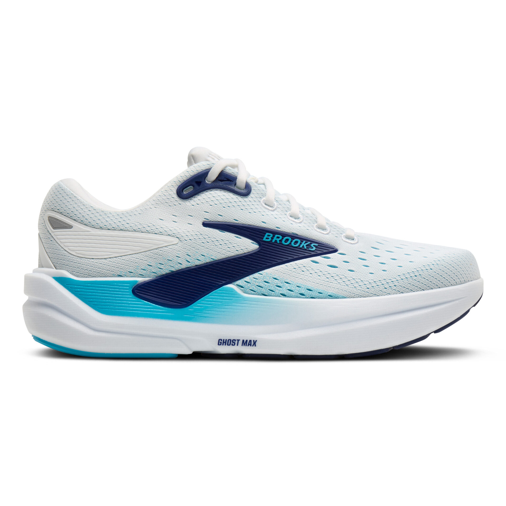 Brooks Men's Ghost Max 3 - Bright White/Beacon Blue/Teal