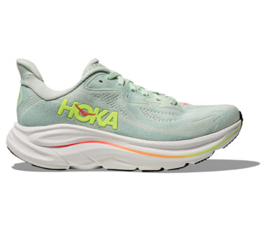 Hoka Women's Clifton 10 - Sea Glass/Neon Flame