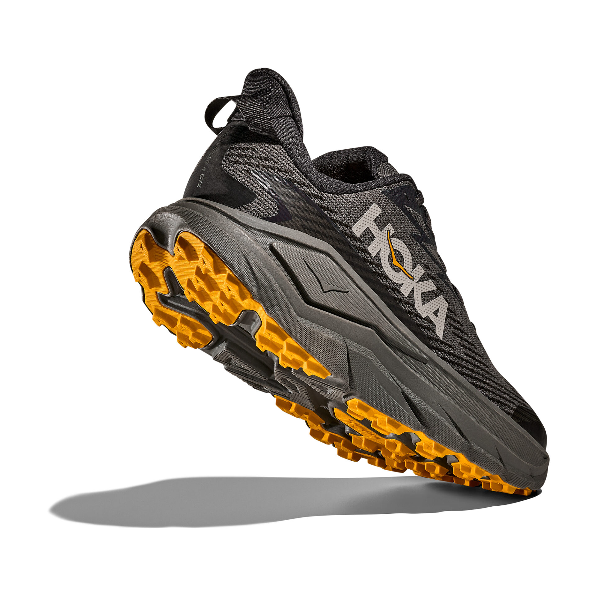 Hoka Men's Challenger 8 GTX - Asphalt Grey/Varsity Yellow - Image 5