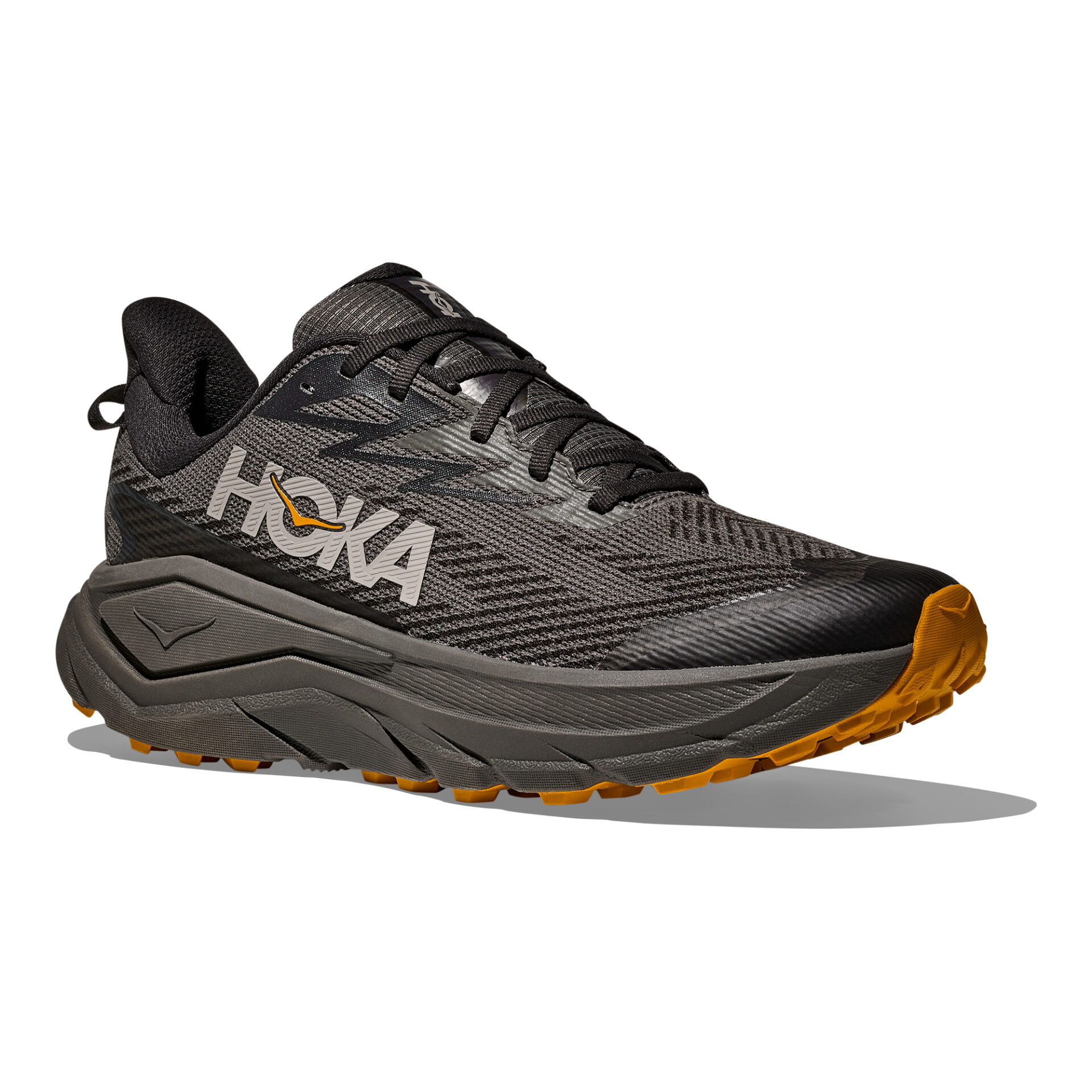 Hoka Men's Challenger 8 GTX - Asphalt Grey/Varsity Yellow - Image 3