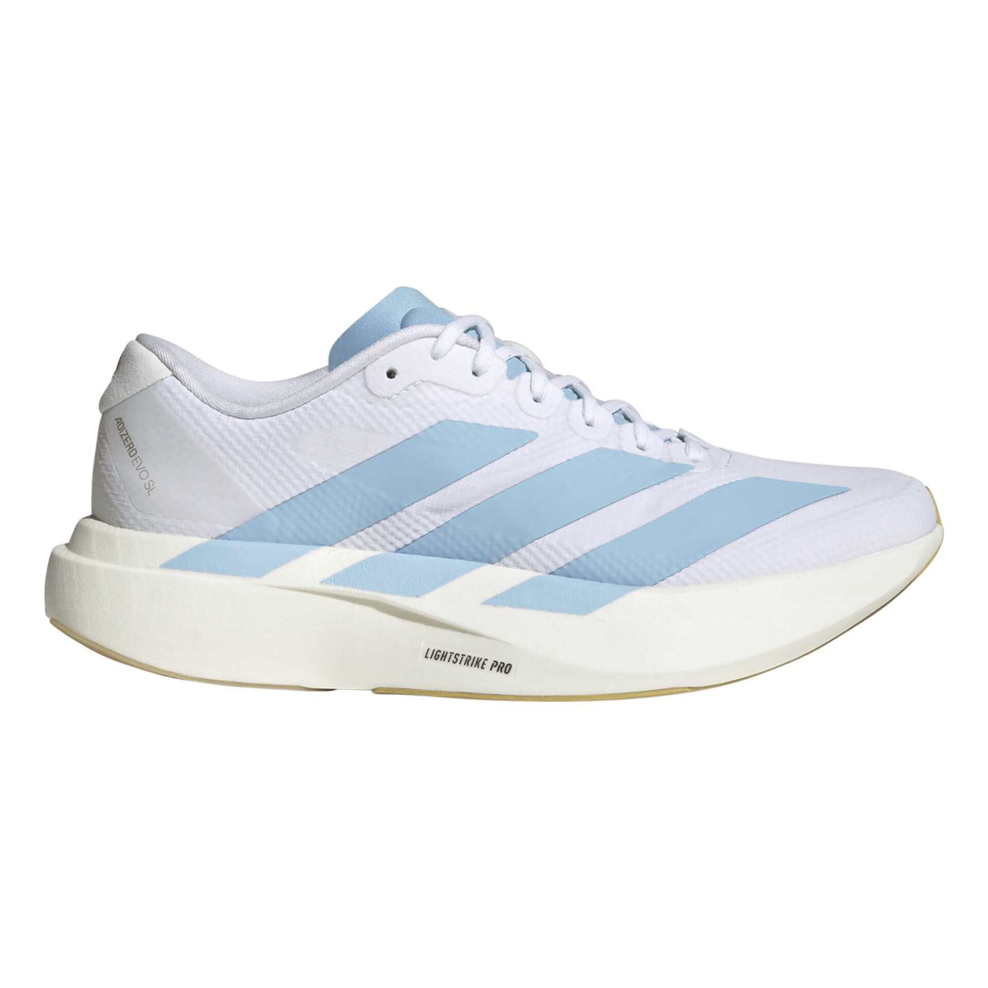 Adidas Women's Adizero Evo SL Woven - Ftwr White/Clear Blue/Matte Gold