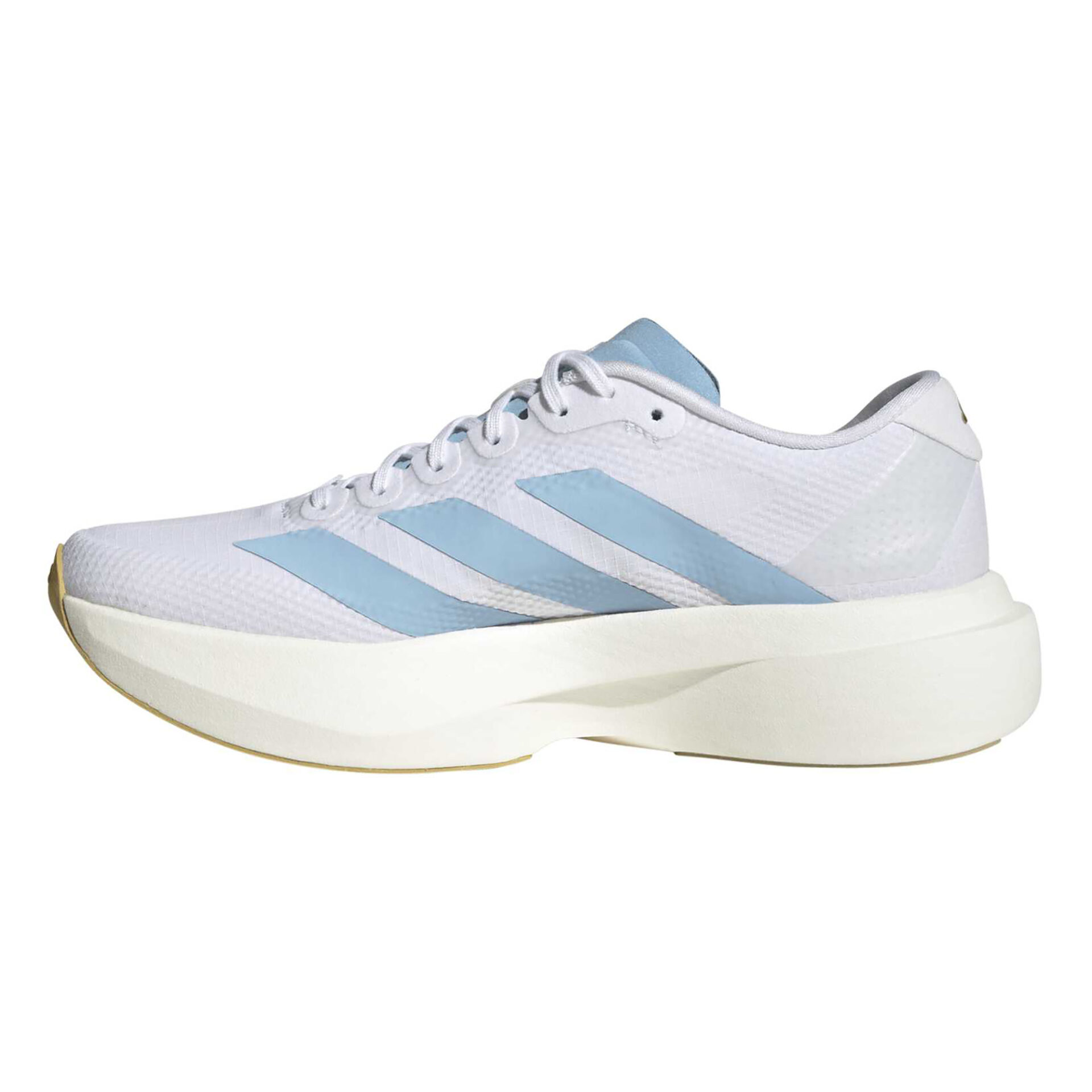 Adidas Women's Adizero Evo SL Woven - Ftwr White/Clear Blue/Matte Gold - Image 2