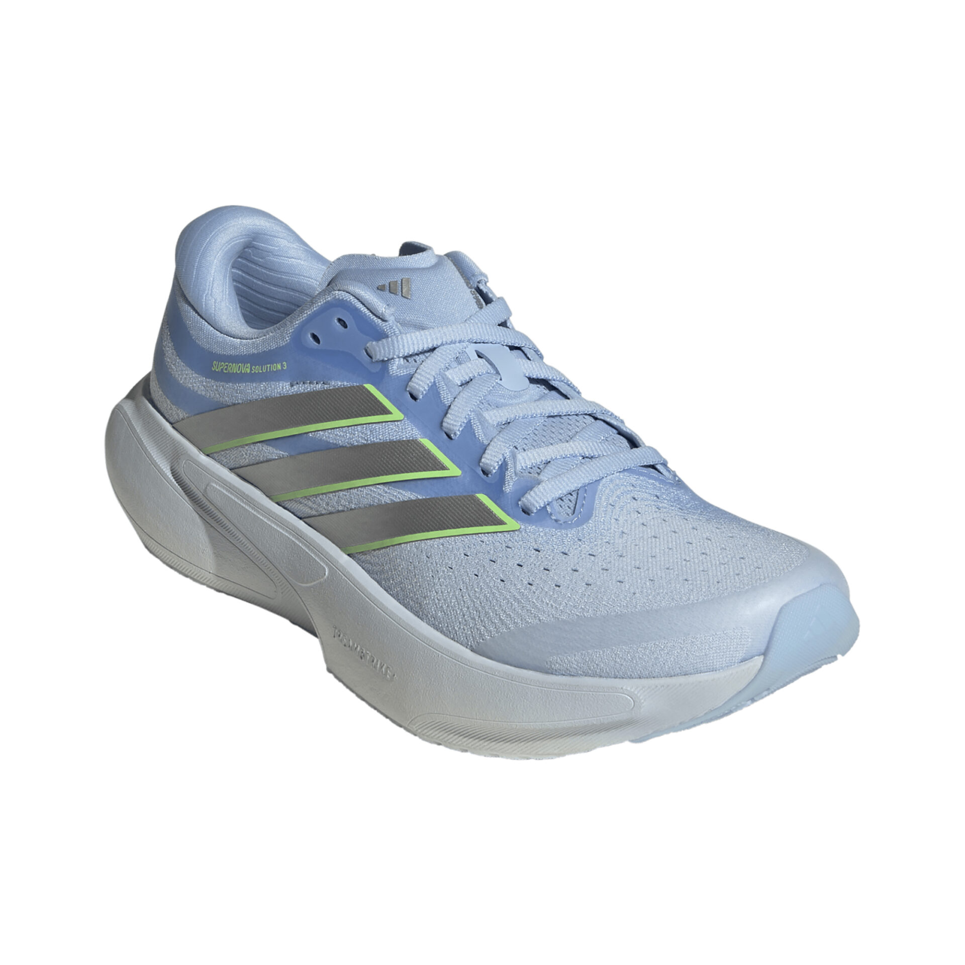 Adidas Women's Supernova Solution 3 - Crystal Sky/Silver Met./Lime Burst - Image 3