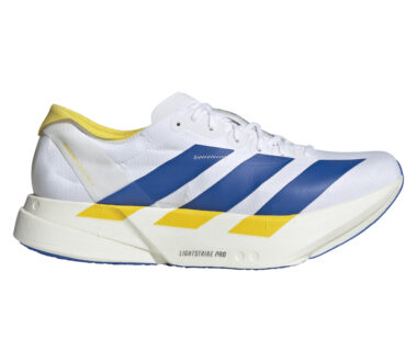 Adidas Men's Adizero Adios Pro 4 - Ftwr White/Blue/Yellow