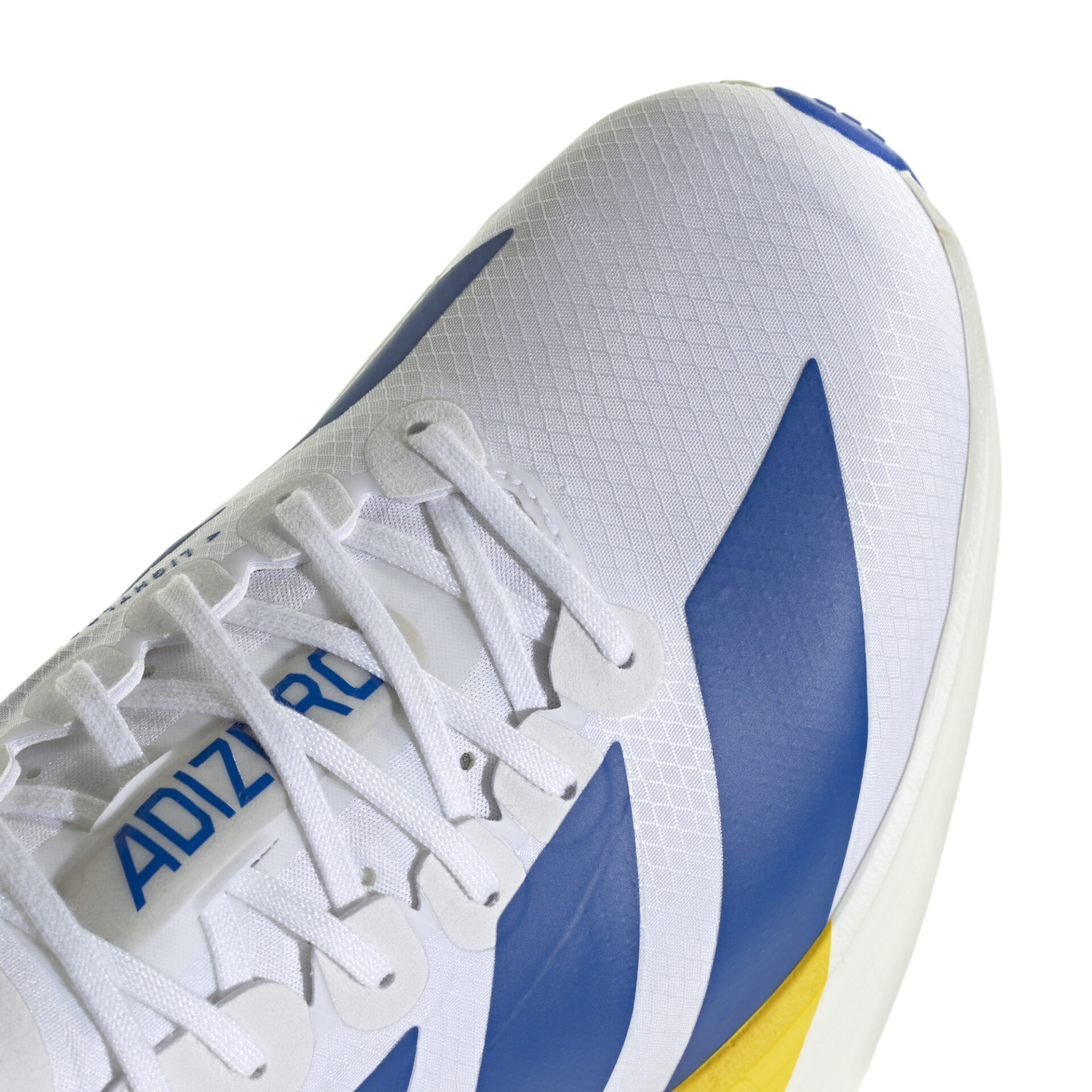 Adidas Men's Adizero Adios Pro 4 - Ftwr White/Blue/Yellow - Image 7