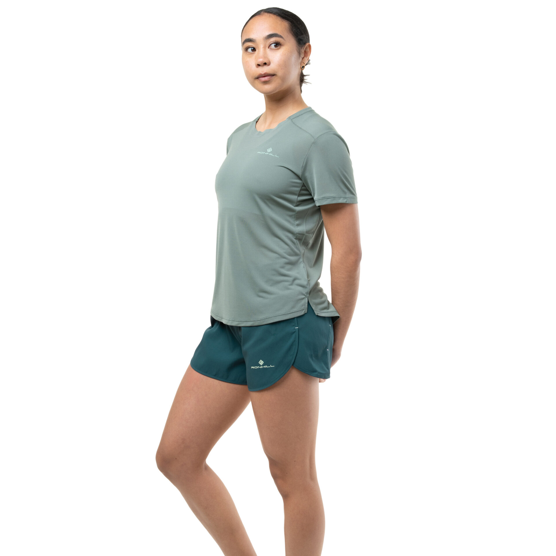 Ronhill Women's Tech 4.5in Short - Evening Haze/Seafoam - Image 4