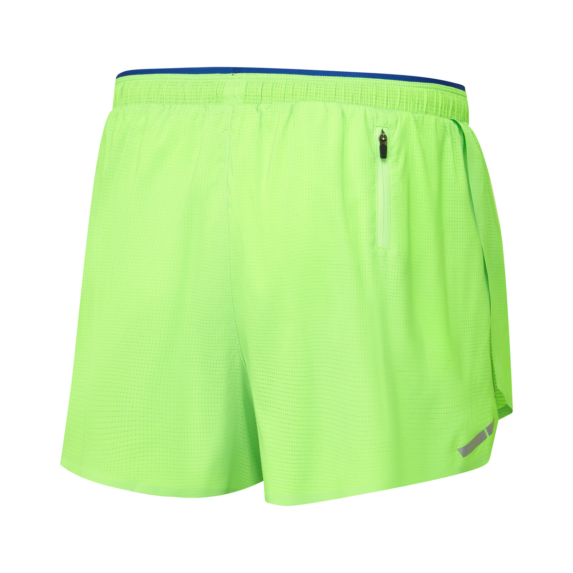 Ronhill Men's Tech Race Short - Fluo Green/Dark Cobalt - Image 2