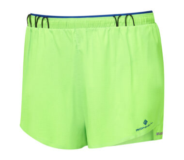 Ronhill Men's Tech Race Short - Fluo Green/Dark Cobalt