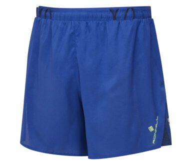 Ronhill Men's Tech Race 5" Short - Dark Cobalt/Fluo Green