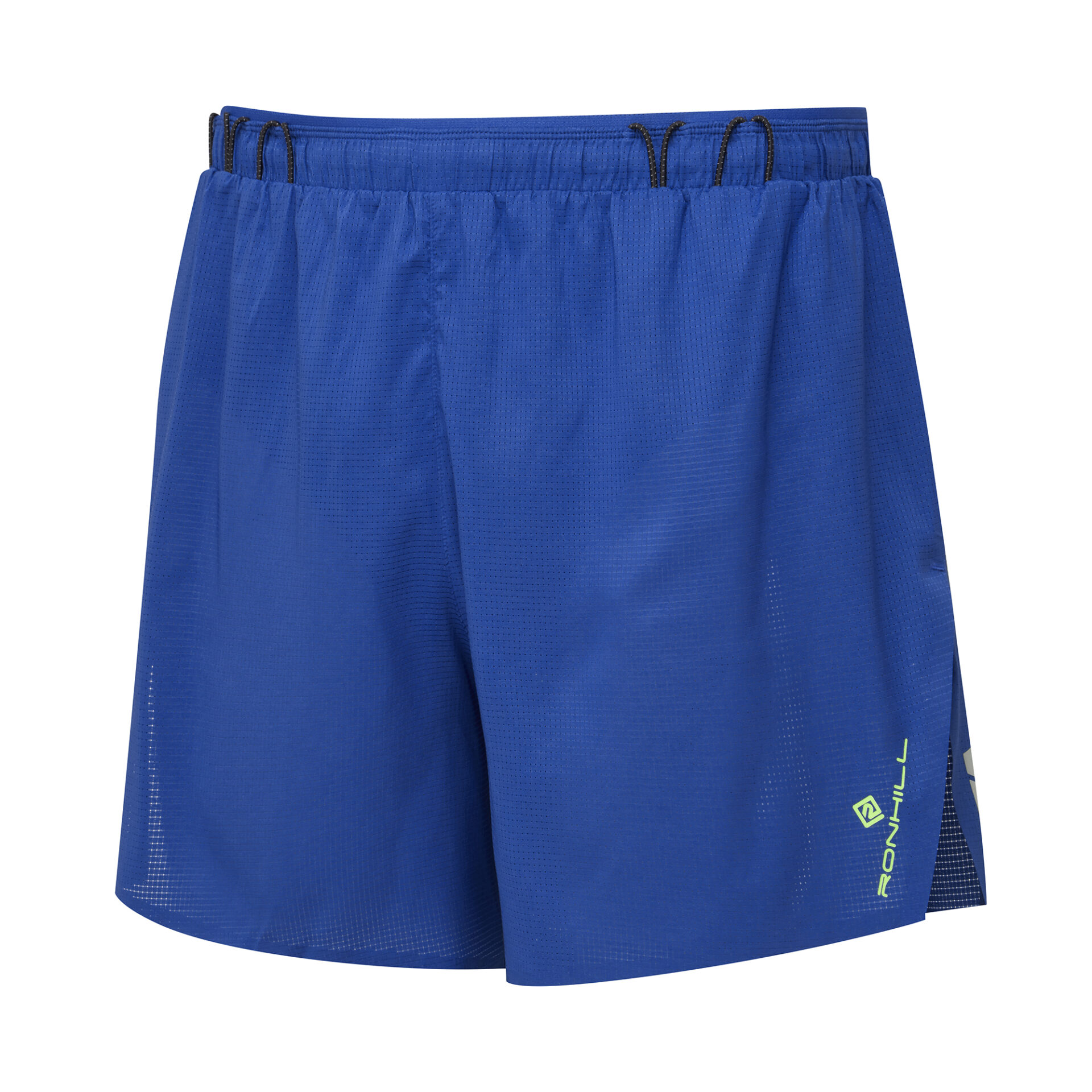 Ronhill Men's Tech Race 5" Short - Dark Cobalt/Fluo Green