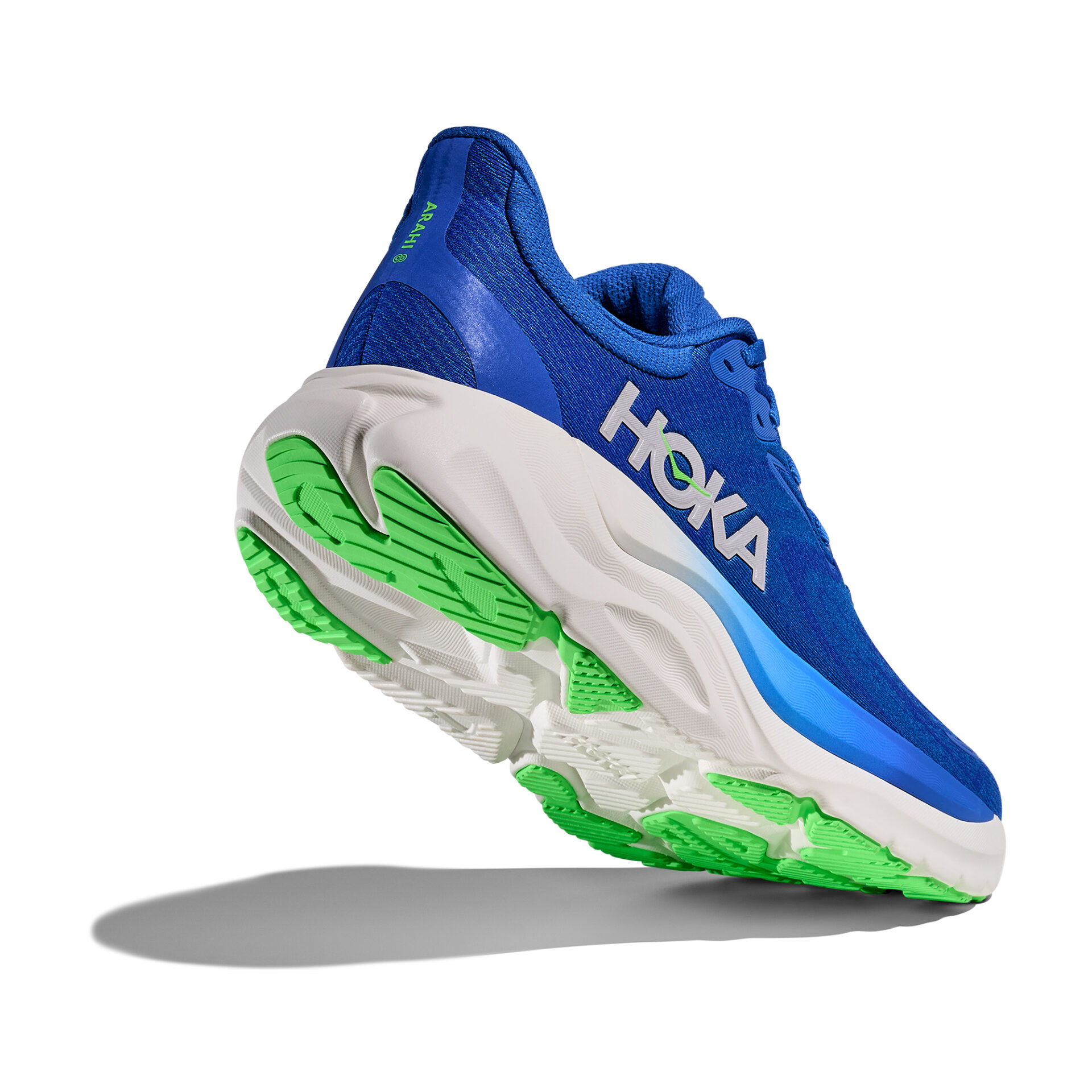 Hoka Men's Arahi 8 - Cobalt Blue/Neon Green - Image 5
