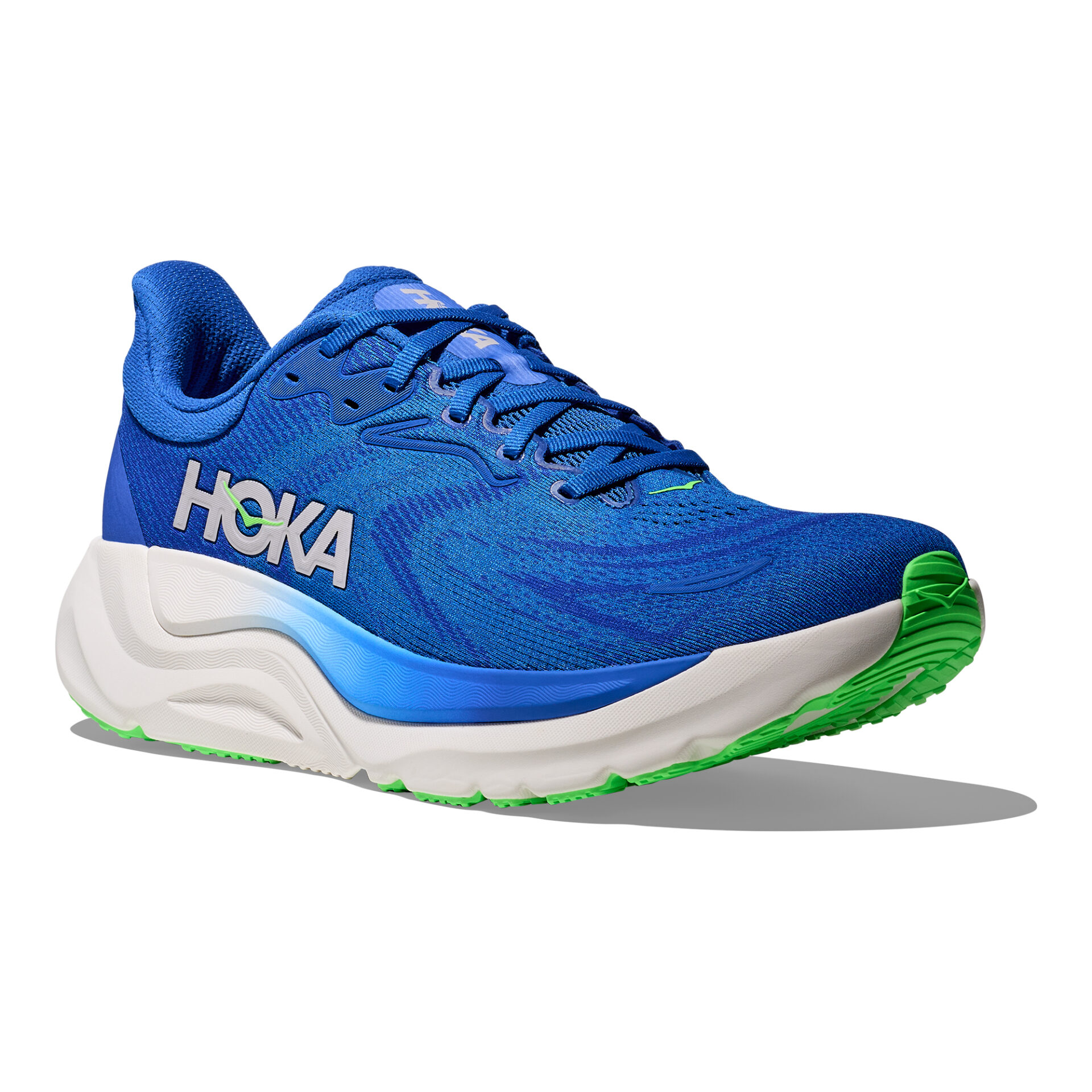Hoka Men's Arahi 8 - Cobalt Blue/Neon Green - Image 3