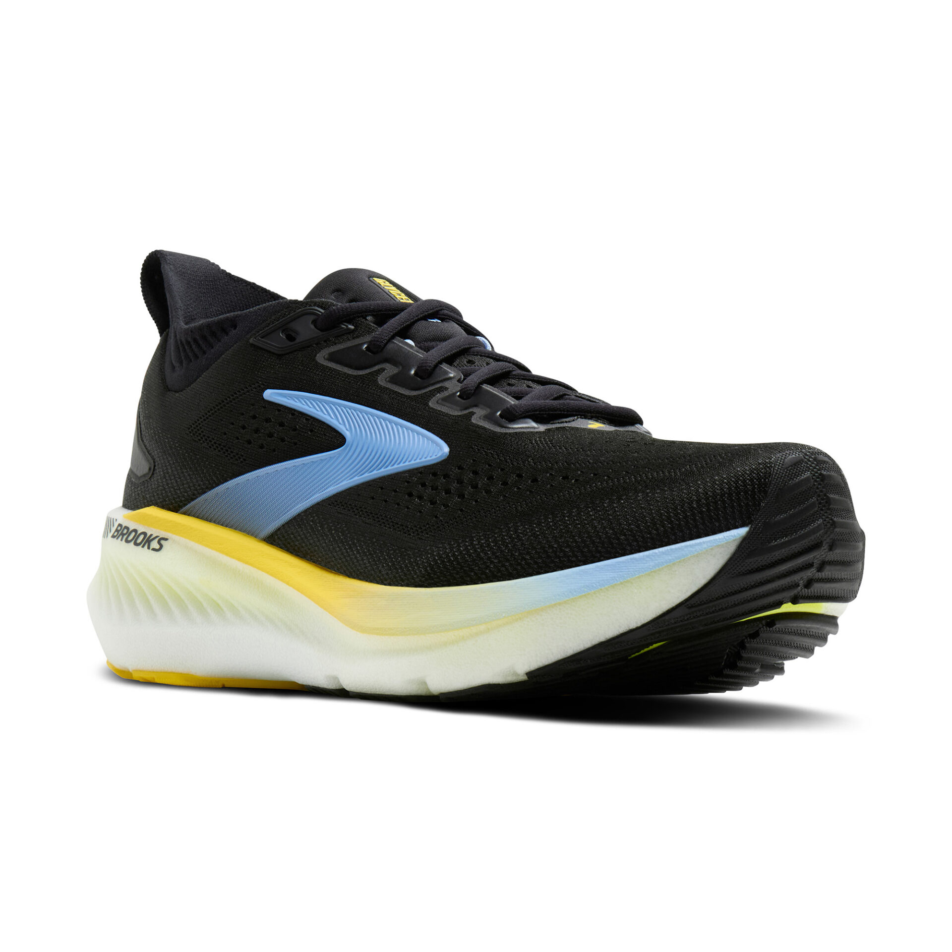 Brooks Men's Glycerin GTS 23 - Black/Cyber Yellow/Nightlife - Image 3