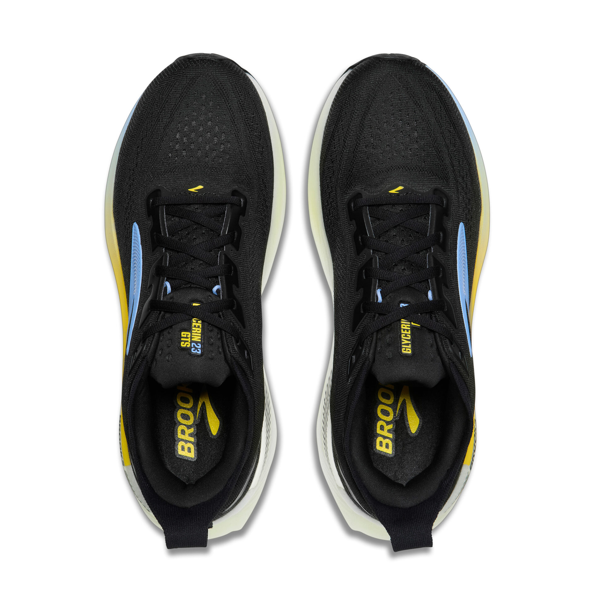 Brooks Men's Glycerin GTS 23 - Black/Cyber Yellow/Nightlife - Image 5