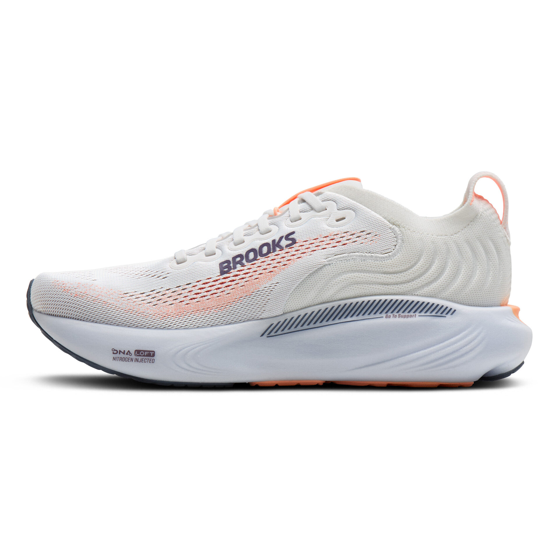 Brooks Women's Adrenaline GTS 25 - Oyster Mushroom/Peach/Grape - Image 2