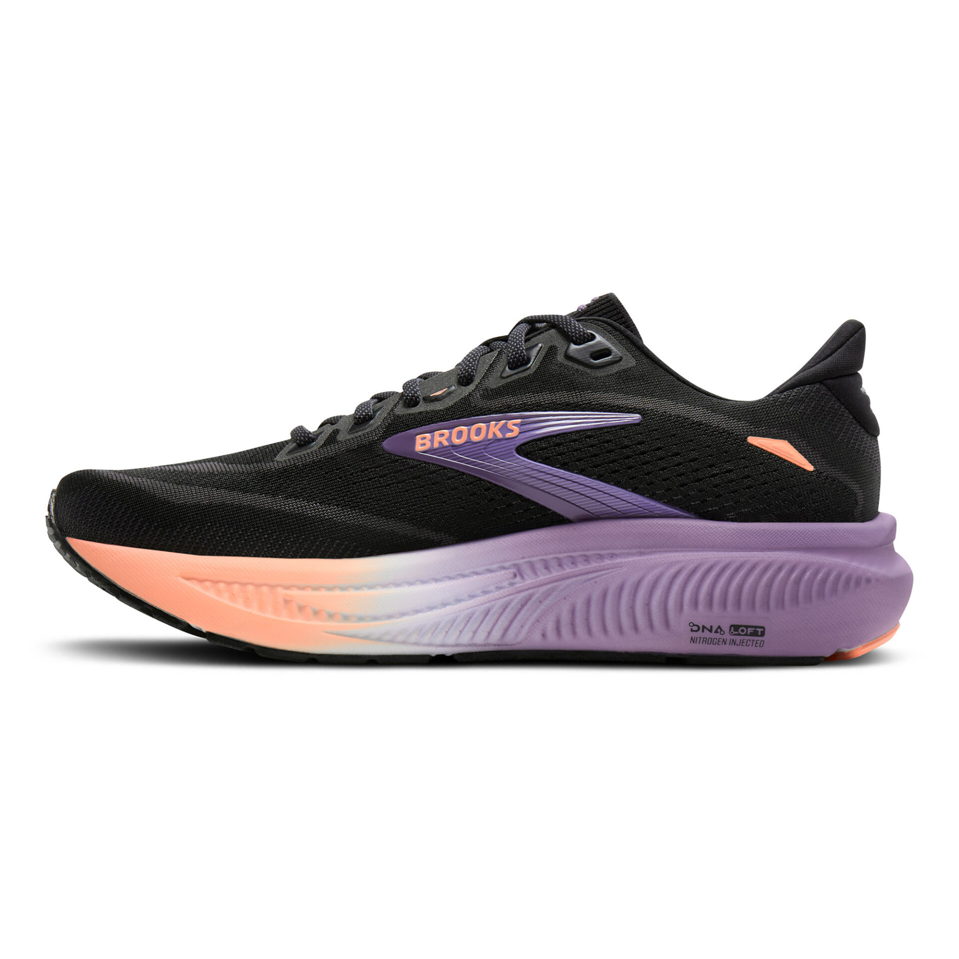 Brooks Women's Ghost 18 - Black/Mulled Grape/Peach - Image 2