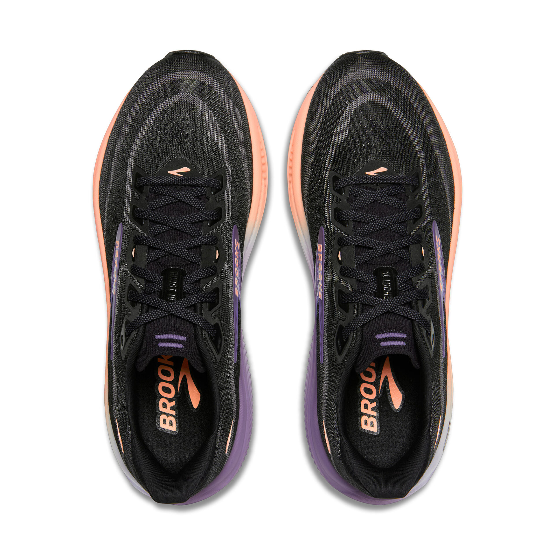 Brooks Women's Ghost 18 - Black/Mulled Grape/Peach - Image 5