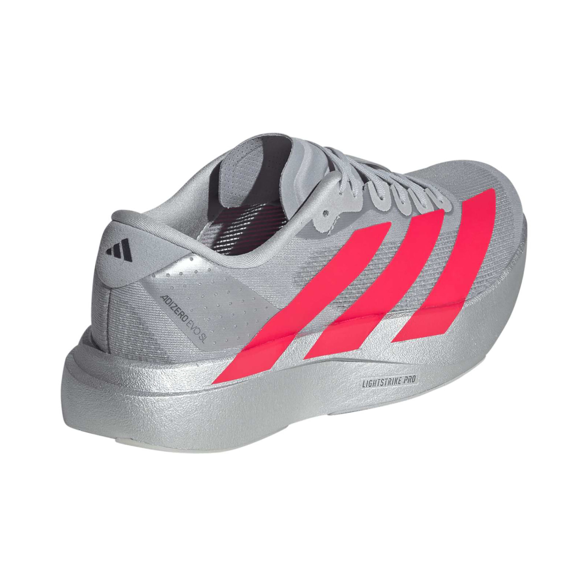 Adidas Women's Adizero Evo SL Woven - Silver Metallic/Lucid Red/Iron Metallic - Image 4