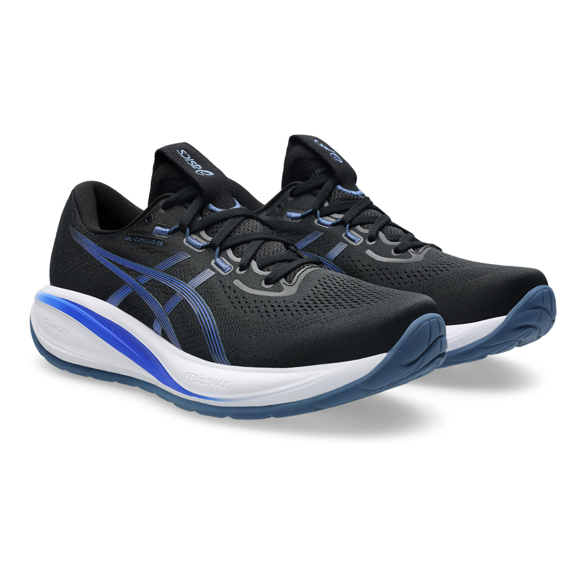 Asics Men's Gel-Cumulus 28 - Black/Neon Blue - Image 3