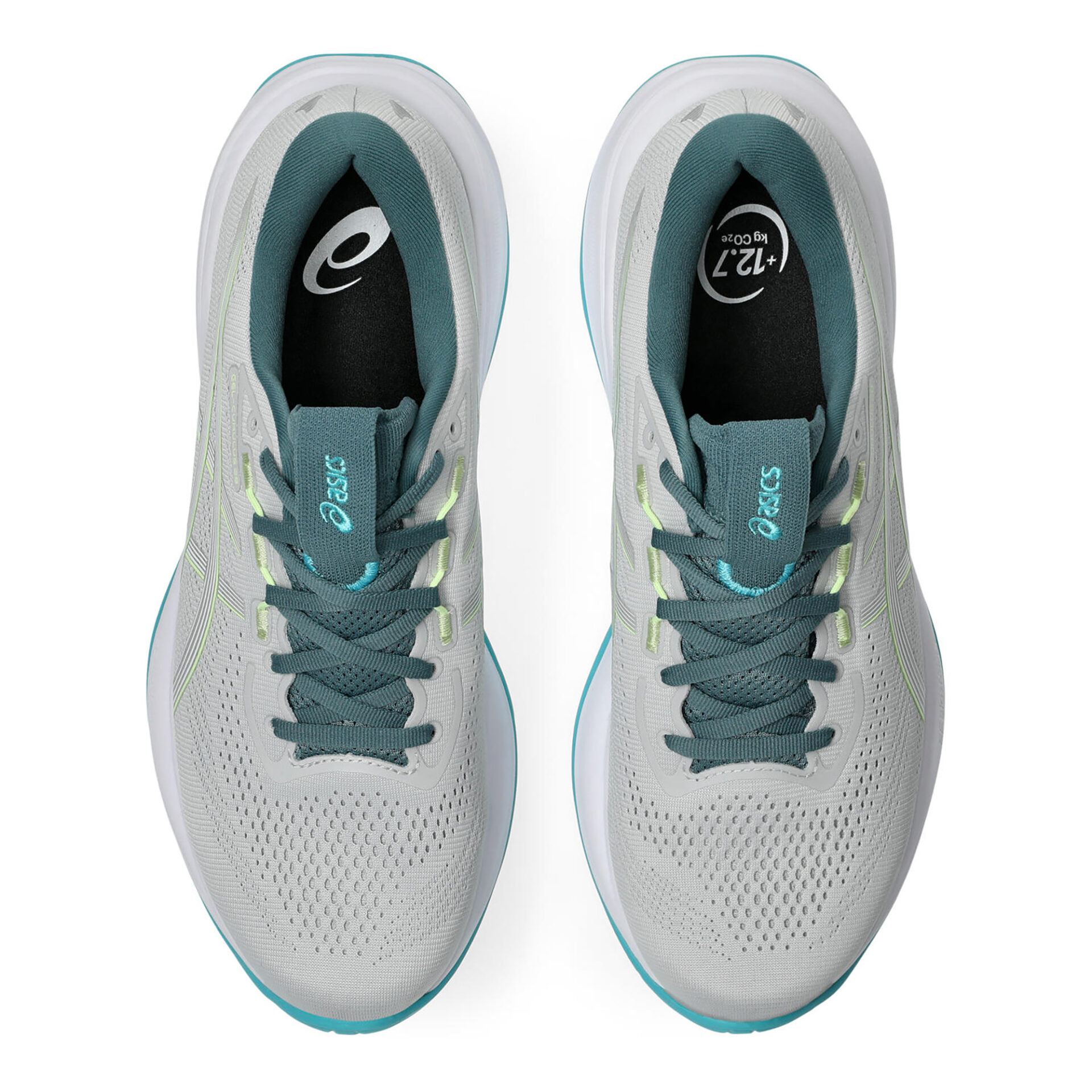 Asics Men's Gel-Cumulus 28 - Cloud Grey/Energy Aqua - Image 5