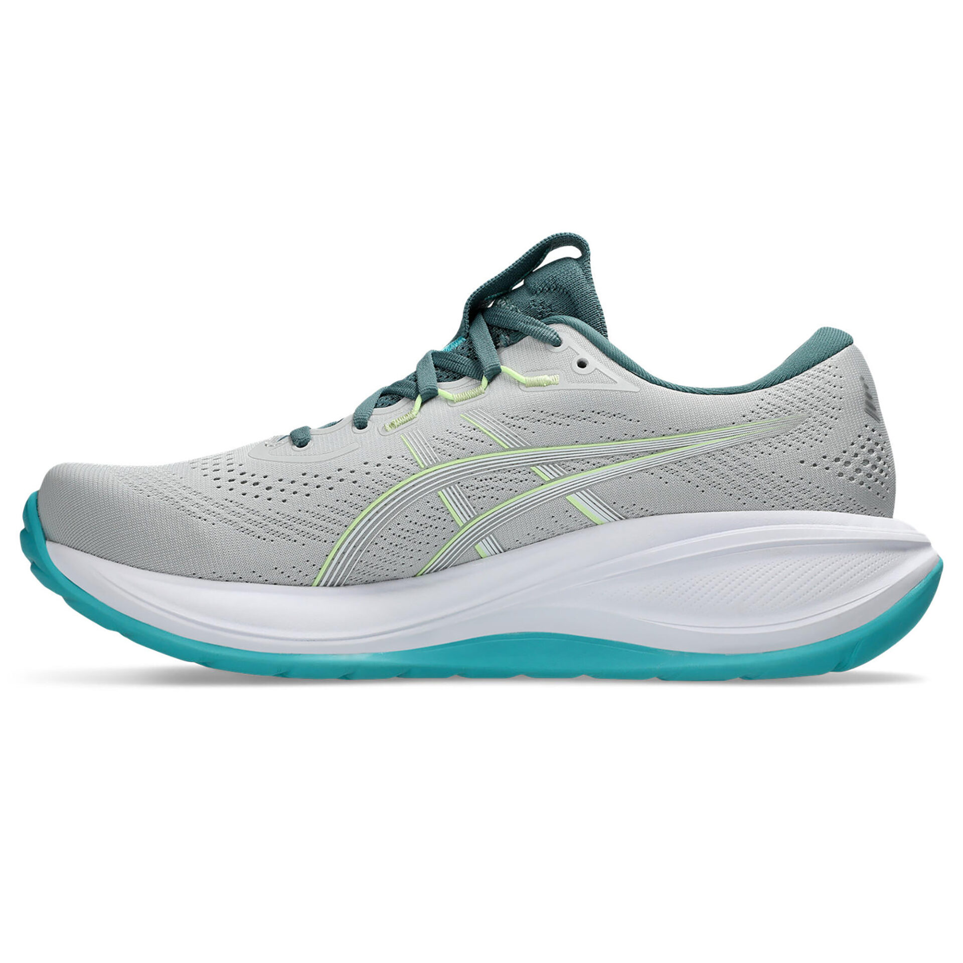 Asics Men's Gel-Cumulus 28 - Cloud Grey/Energy Aqua - Image 2