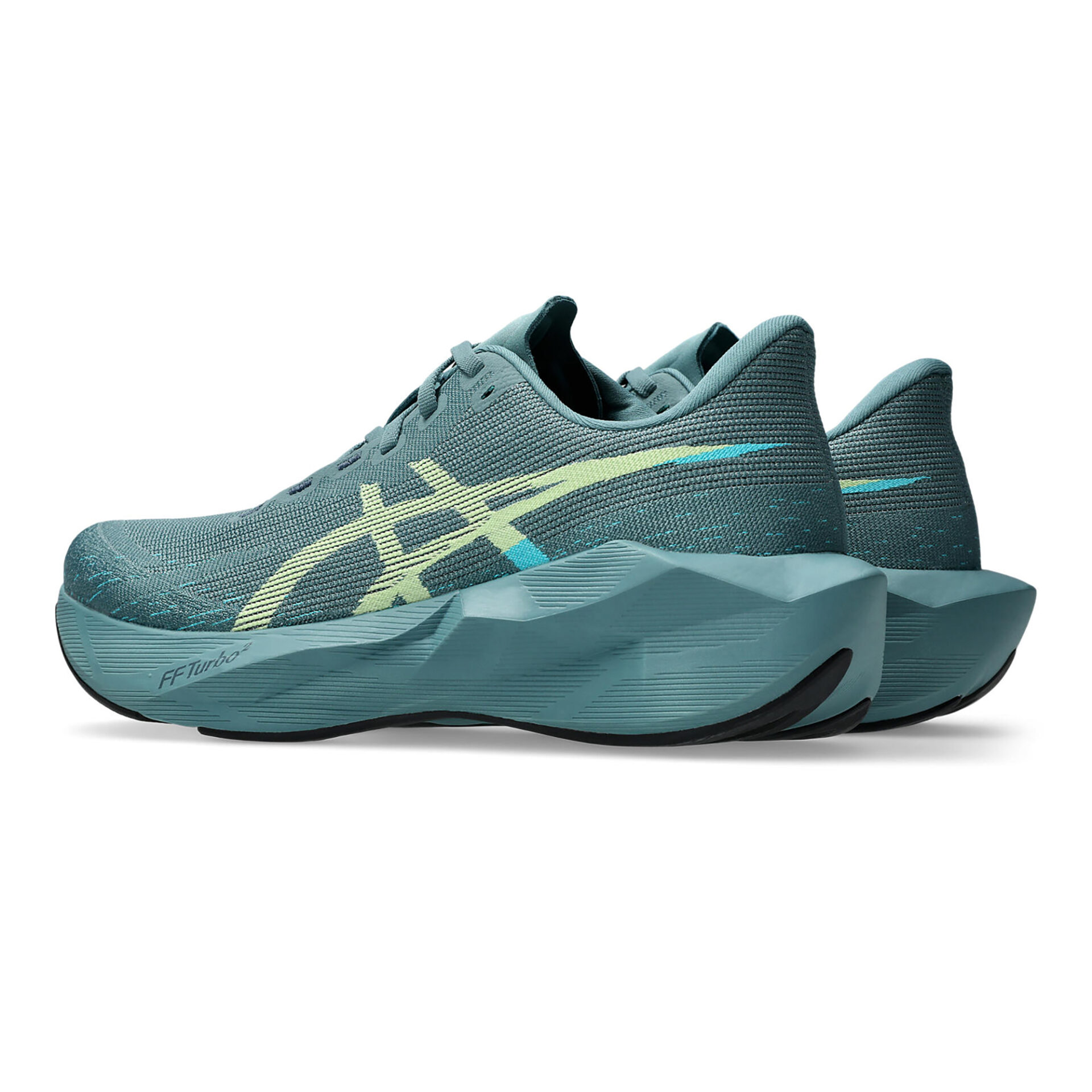 Asics Men's Novablast 6 - Foggy Teal/Illuminate Yellow - Image 4