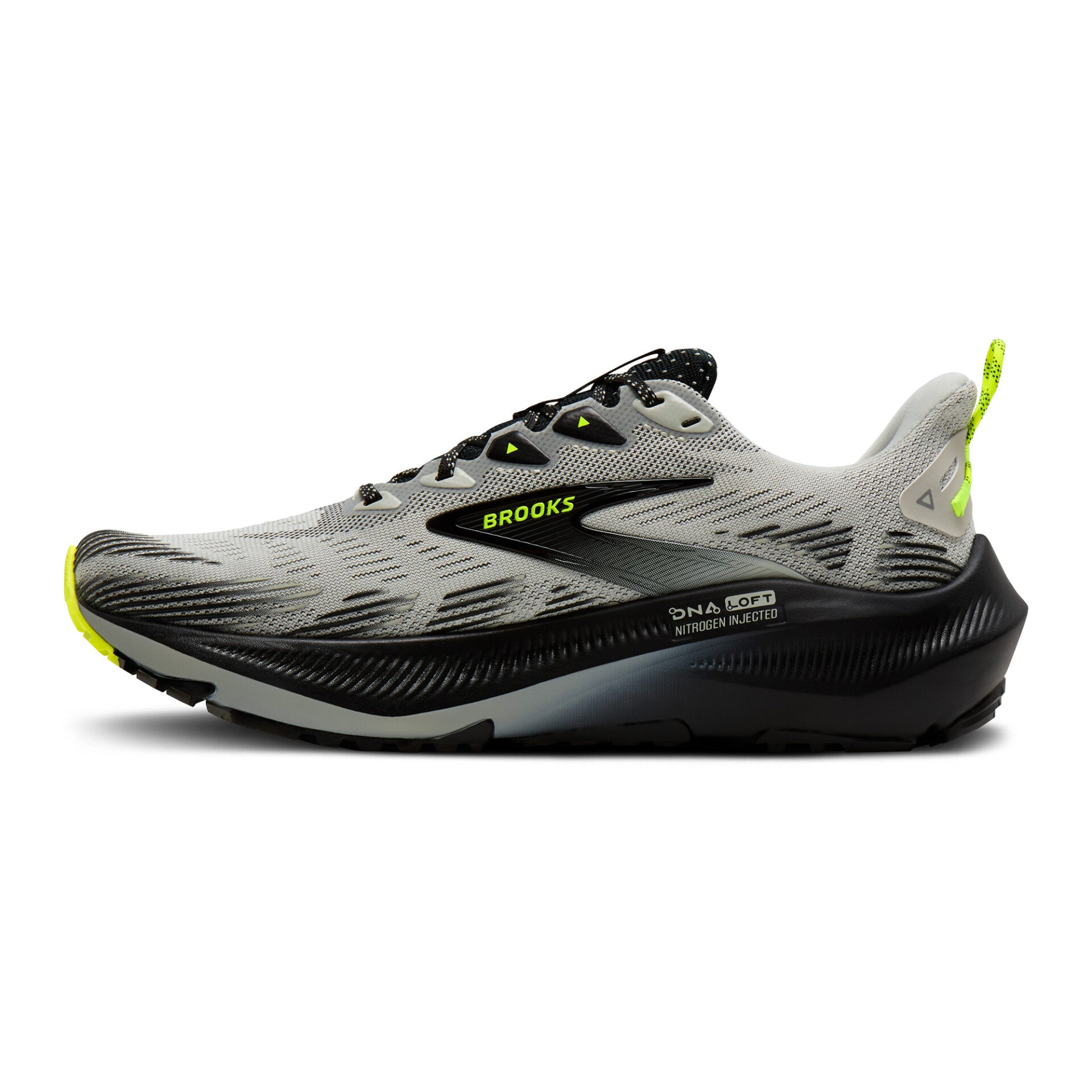 Brooks Men's Ghost Trail - Grey/Black/Nightlife - Image 2
